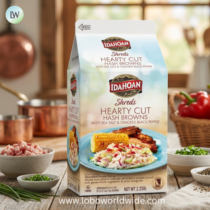 Idahoan Hearty Cut Hash Browns Potatoes, 2.25 Pound -- 6 per case