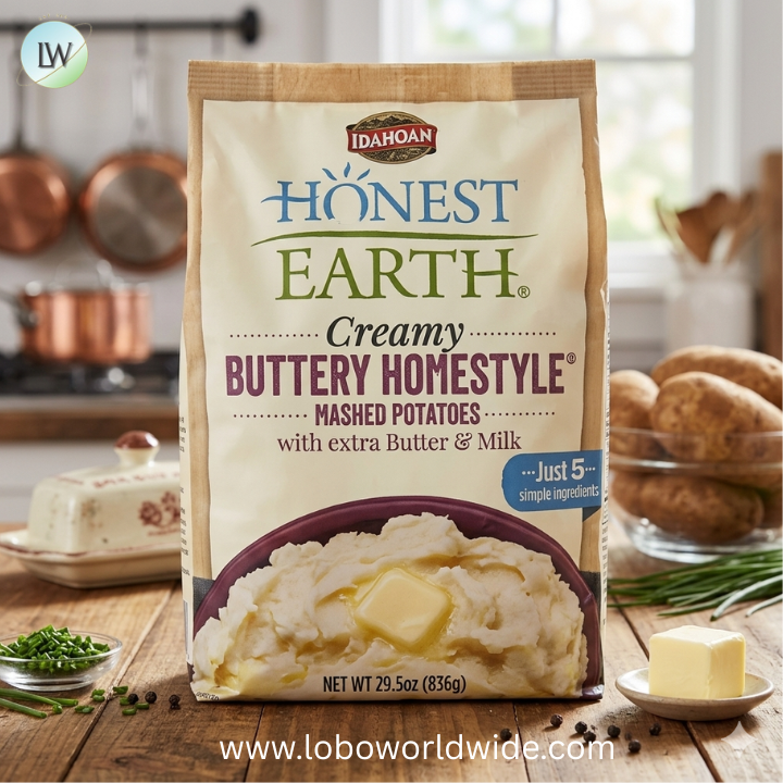 Idahoan Honest Earth 29.5 Ounce Creamy Buttery Homestyle Mashed Potatoes, 12 count