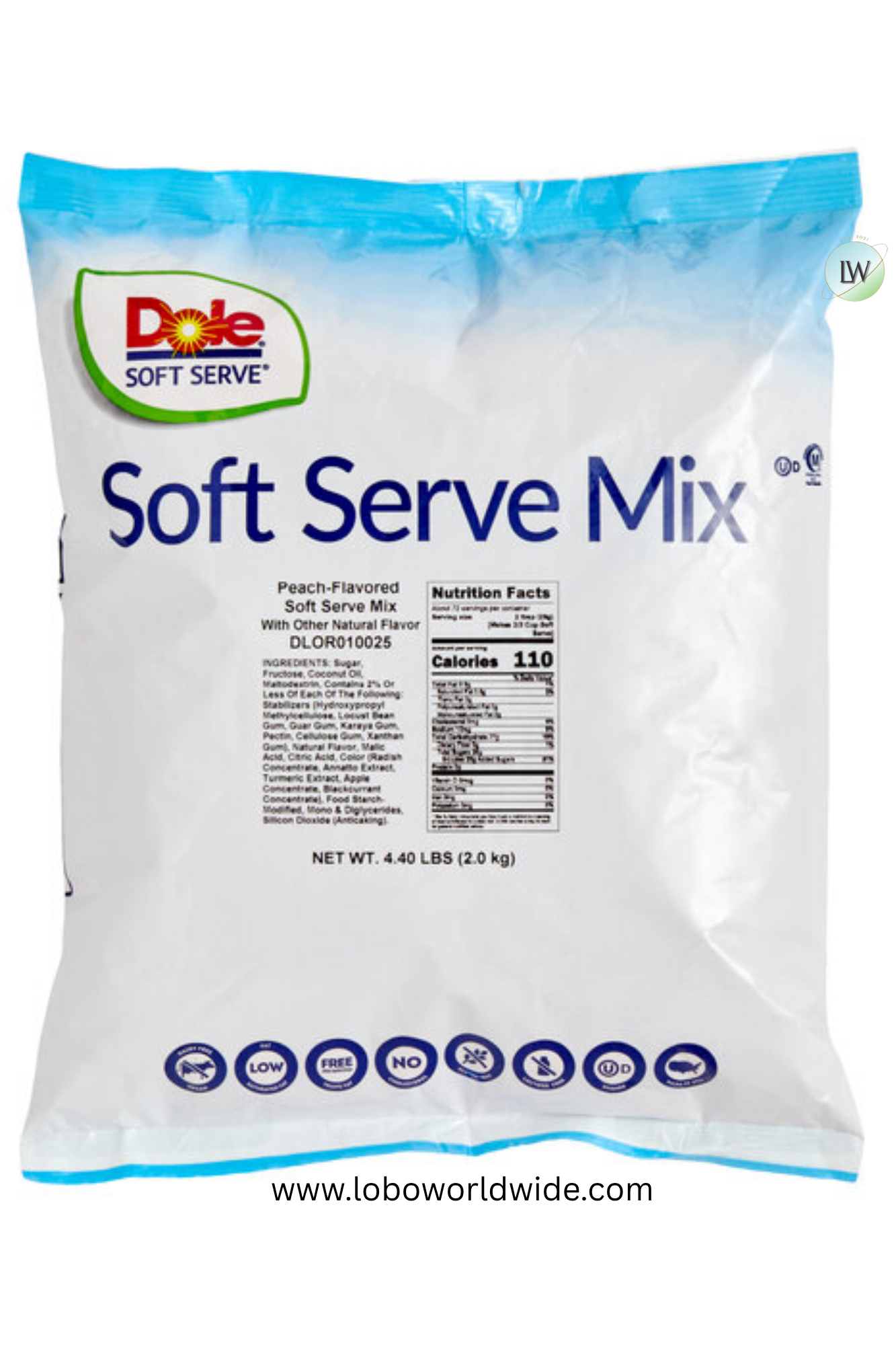 DOLE SOFT SERVE Soft Serve Mix 4.4 lb. (Pack of 4)