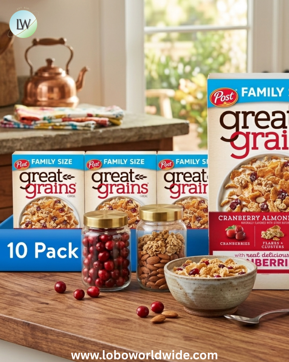 Post Great Grains Breakfast Cereal, Non GMO, Heart Healthy, Low Fat, Whole Grain