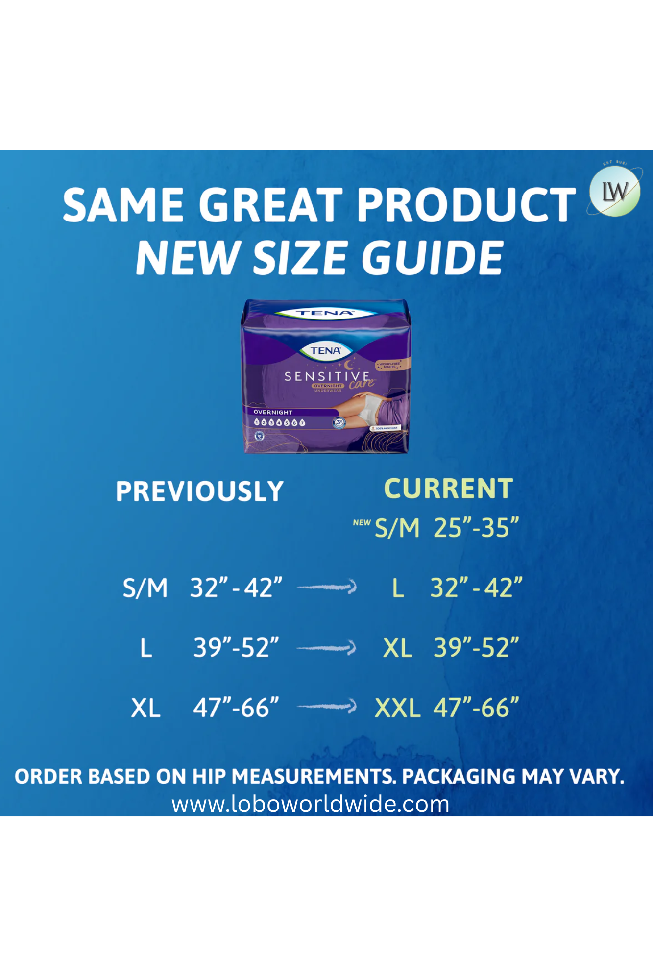 TENA Sensitive Care Overnight Underwear