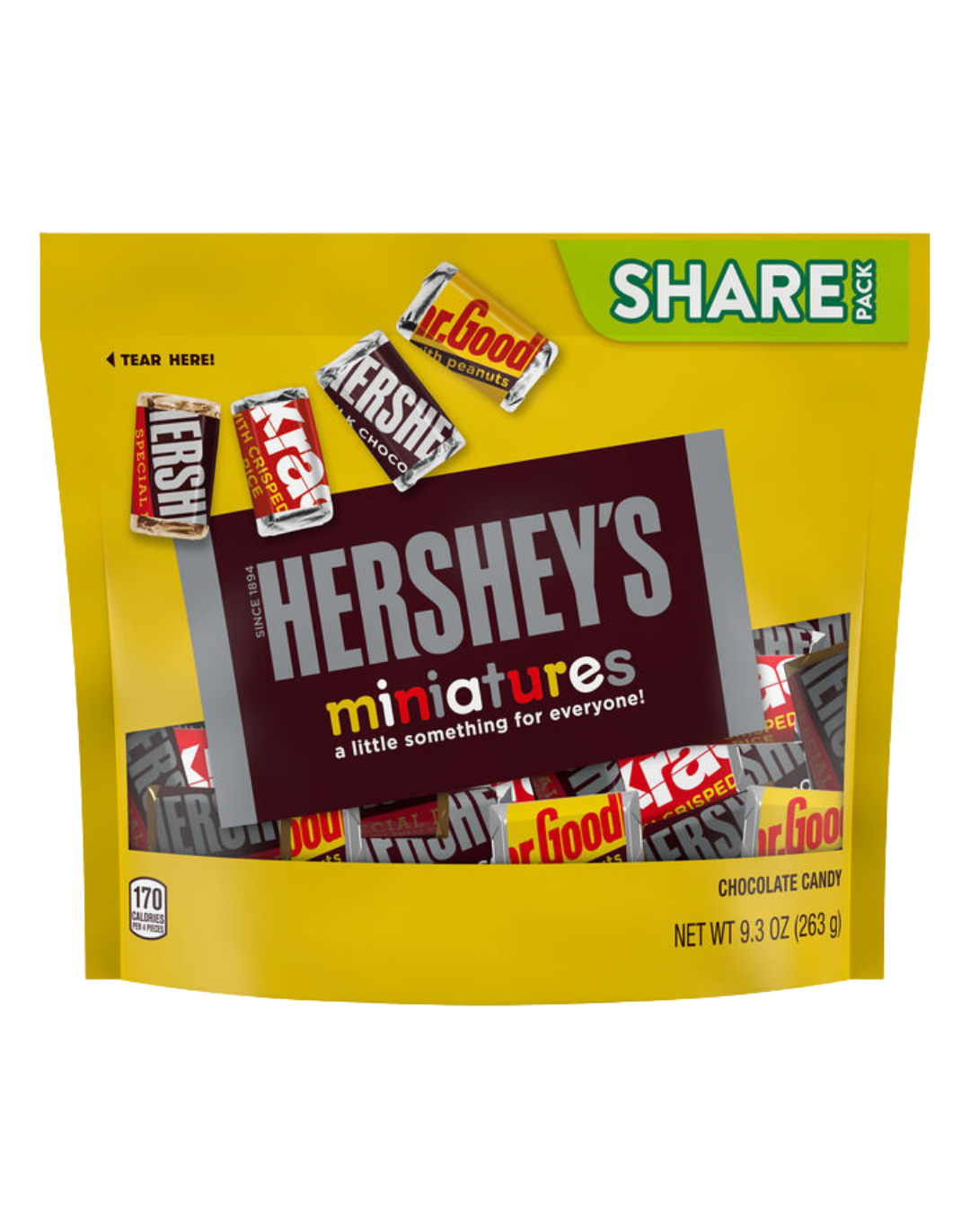 Hershey's Miniatures Assorted Chocolate Candy, Share Pack 9.3 oz