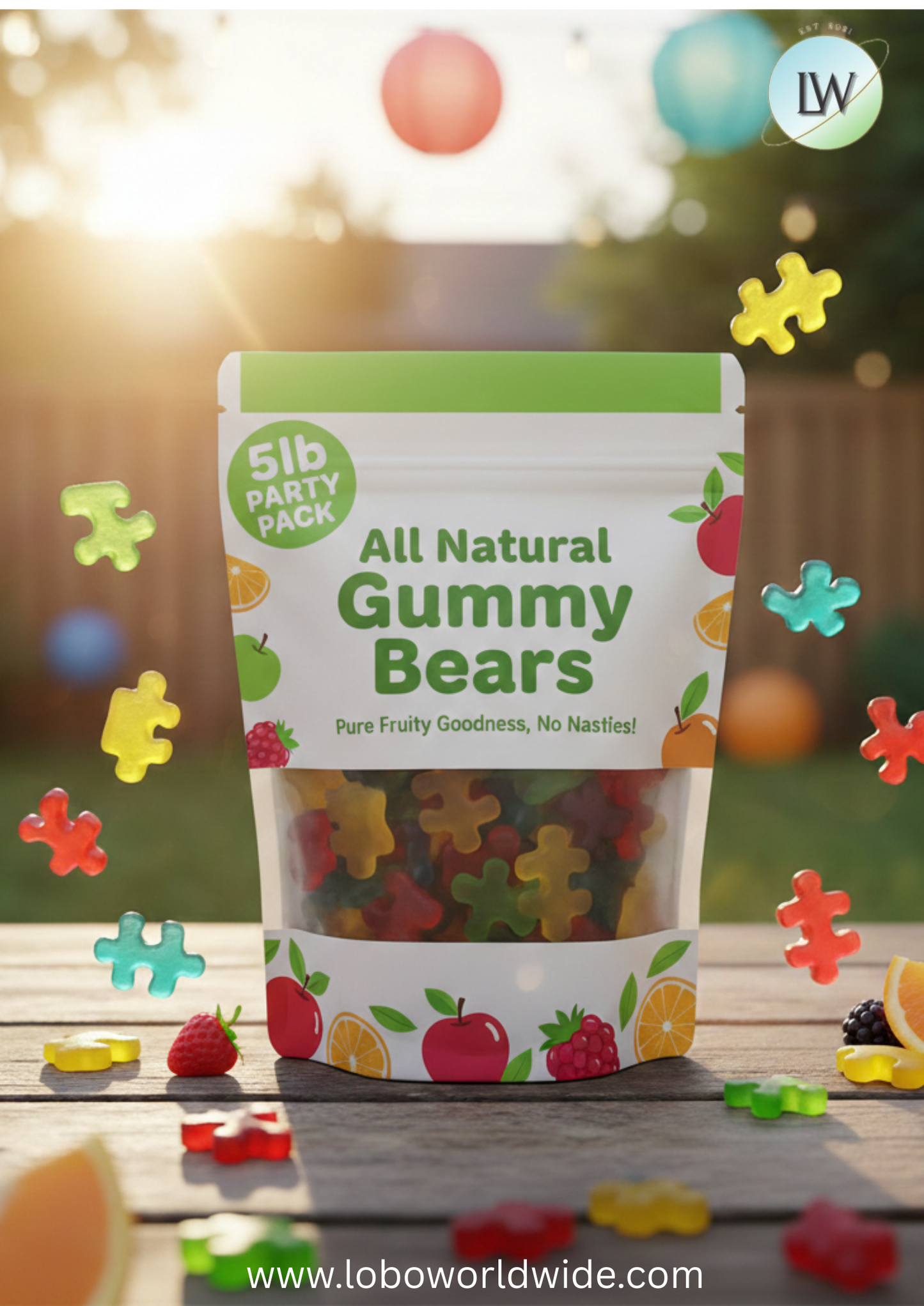 All Natural Gummy Bears(Various Sizes)