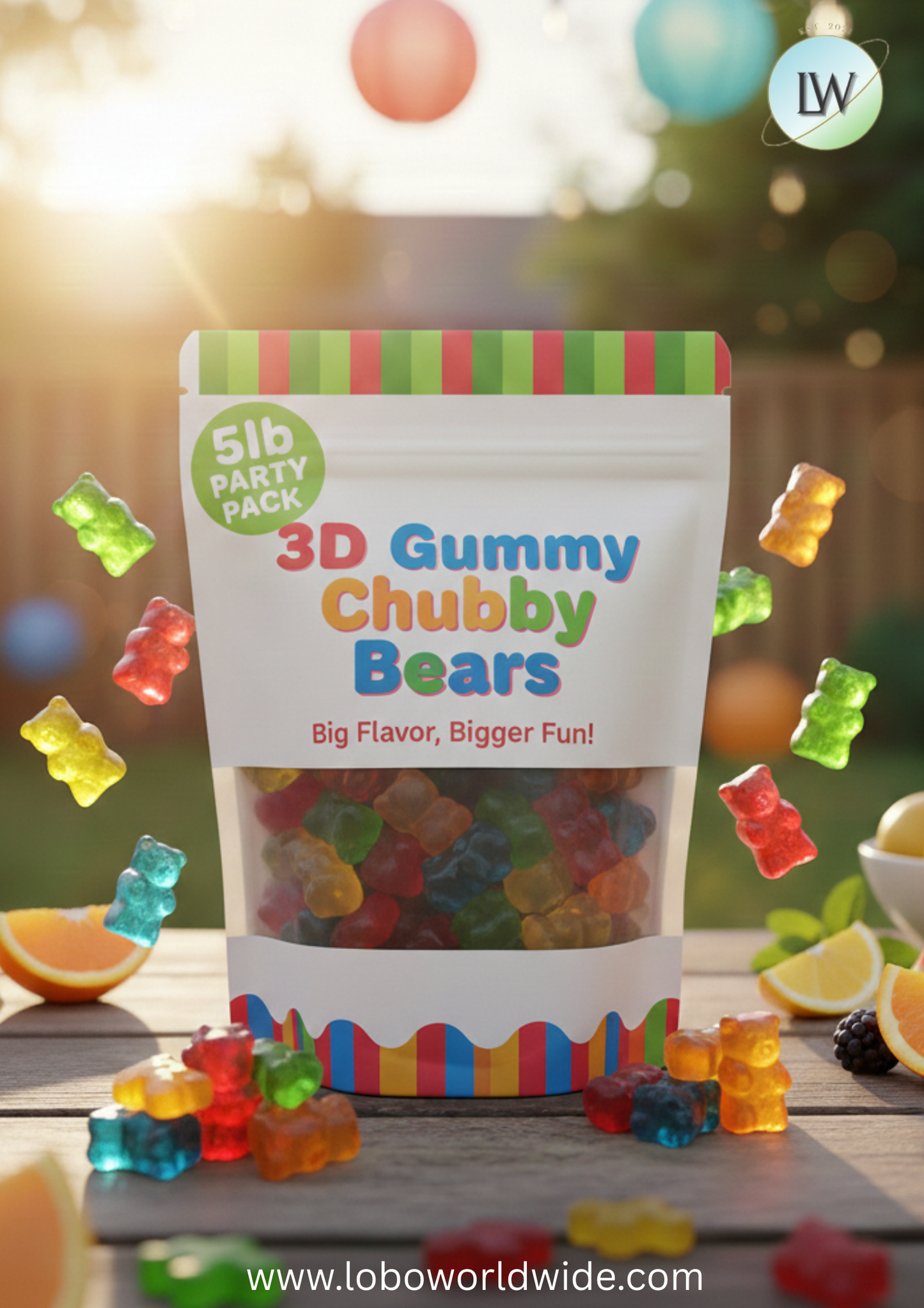 3D Gummy Chubby Bears(Various Sizes)