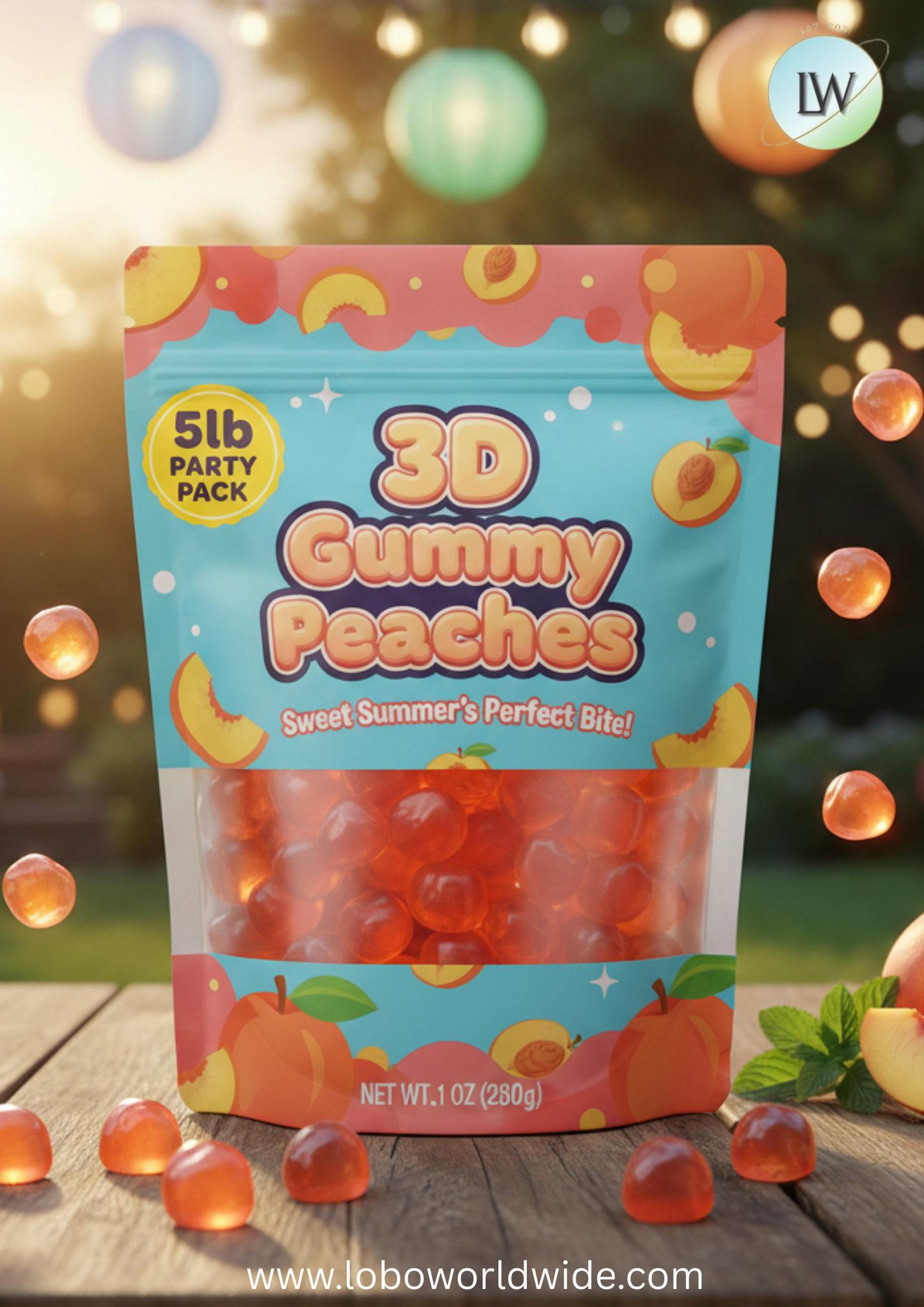 3D Gummy Peaches(Various Sizes)