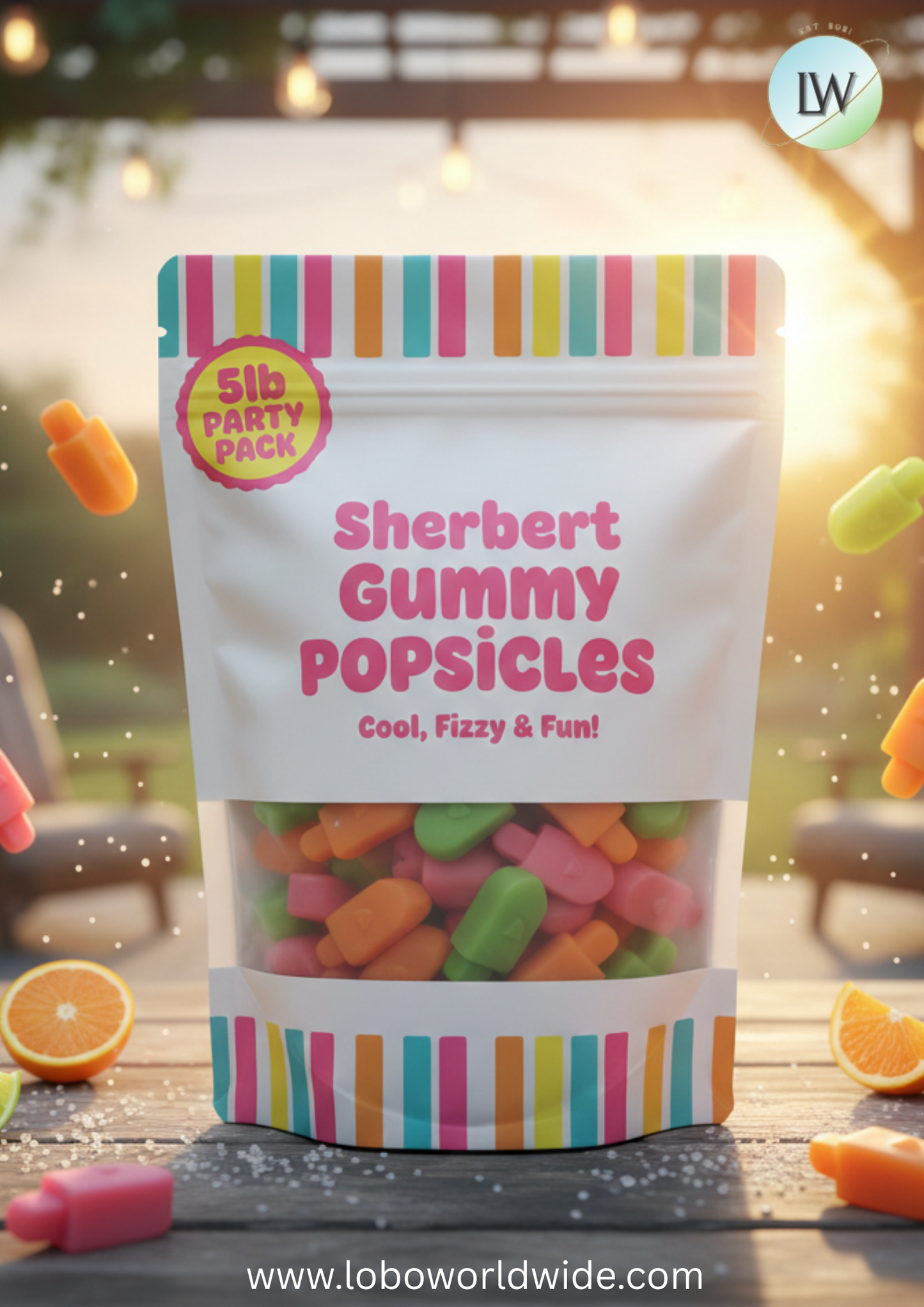 Sherbert Gummy Popsicles(Various Sizes)