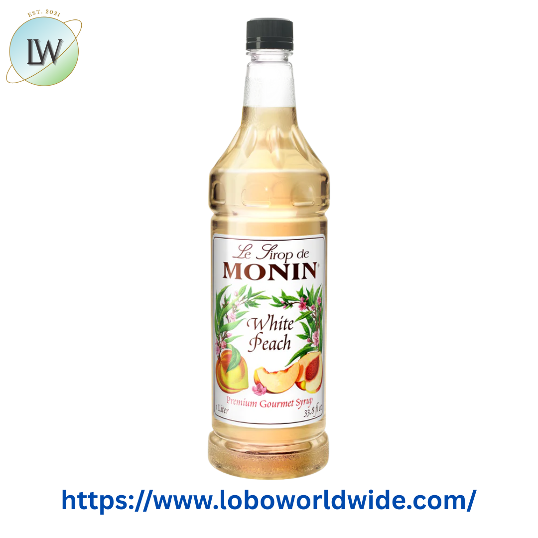 Monin Premium White Peach Flavoring / Fruit Syrup 1 Liter