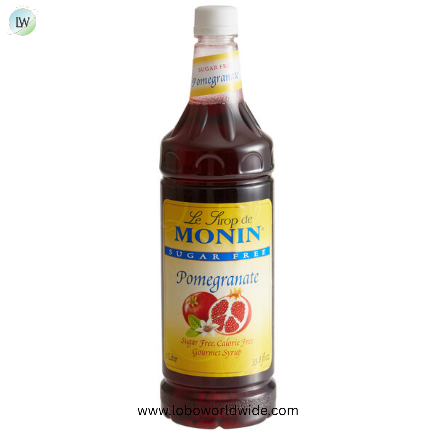 Monin Sugar Free Pomegranate Flavoring Syrup 1 Liter
