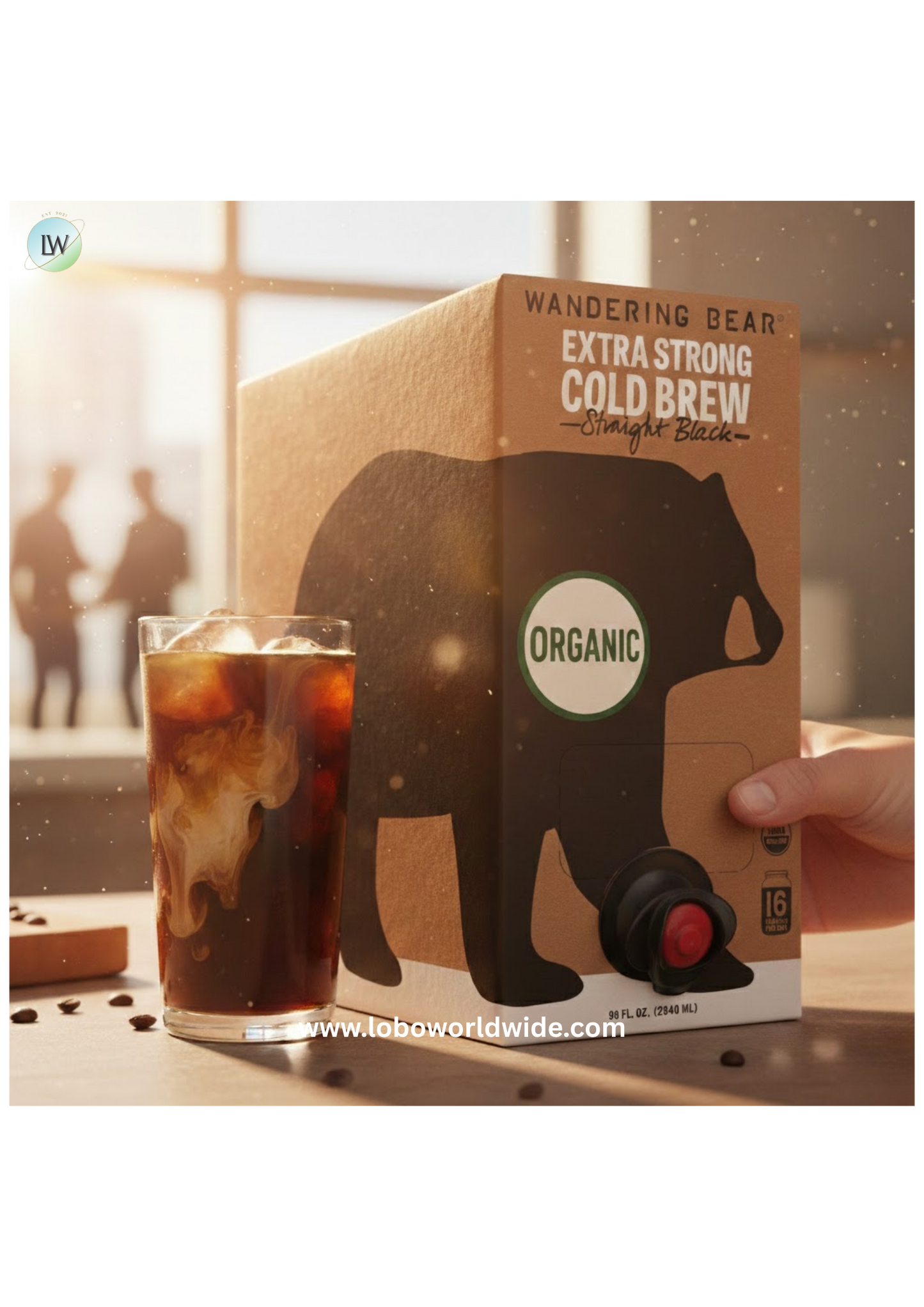 Wandering Bear Decaf Cold Brew Coffee On Tap, 96 fl oz