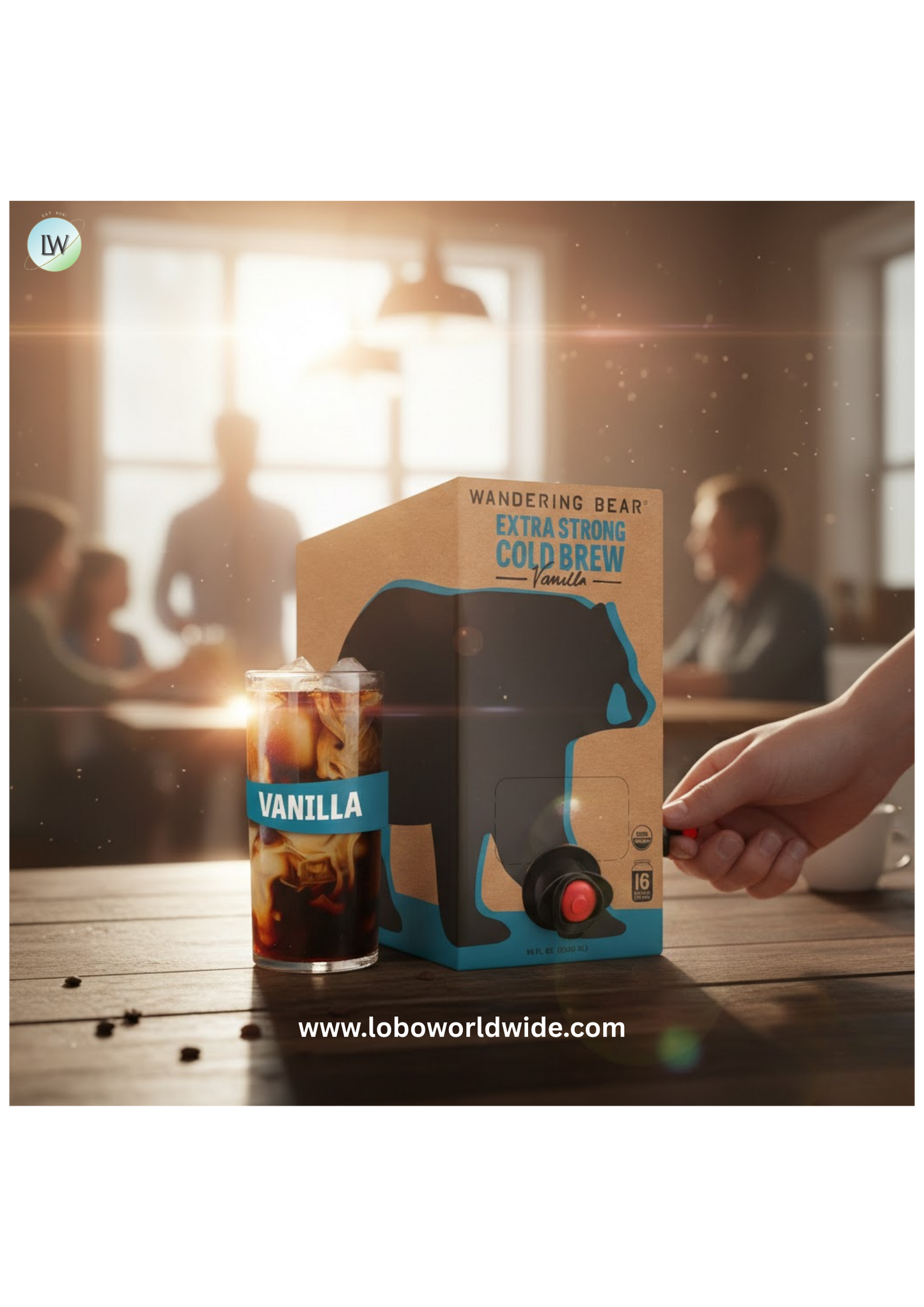 Wandering Bear Organic Vanilla Cold Brew Coffee On Tap, 96 fl oz