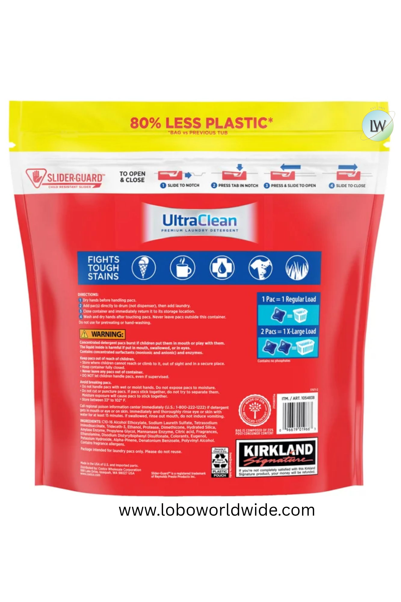 Kirkland Signature Ultra Clean HE Laundry Detergent Pacs, 152-count