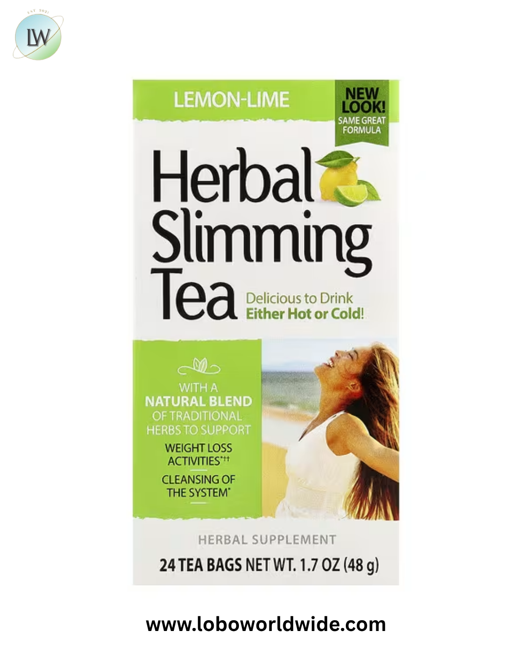 21st Century, Herbal Slimming Tea, Caffeine Free, 24 Tea Bags, 1.7 oz (48 g)