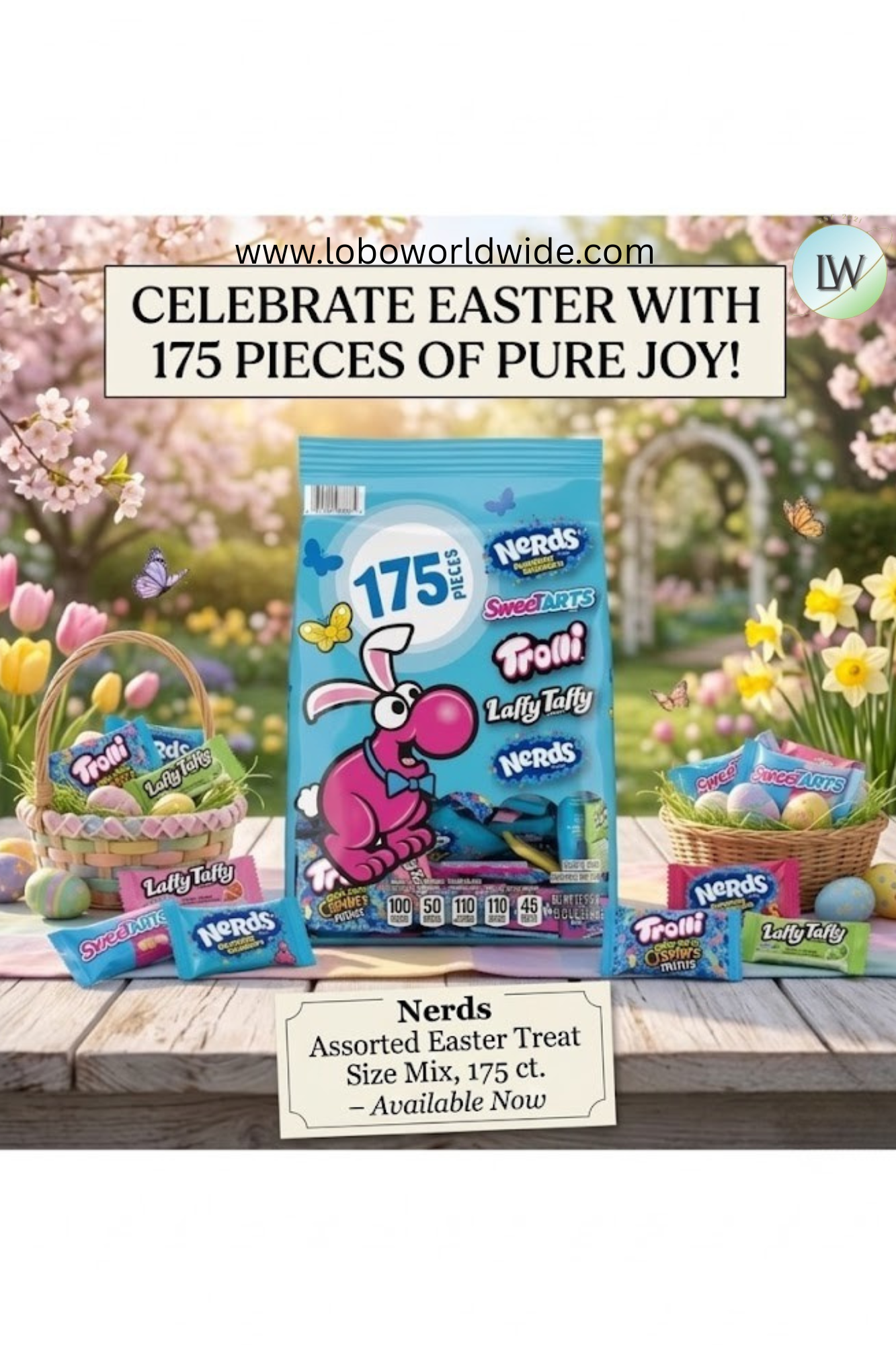 Nerds Assorted Easter Treat Size Mix, 175 ct.