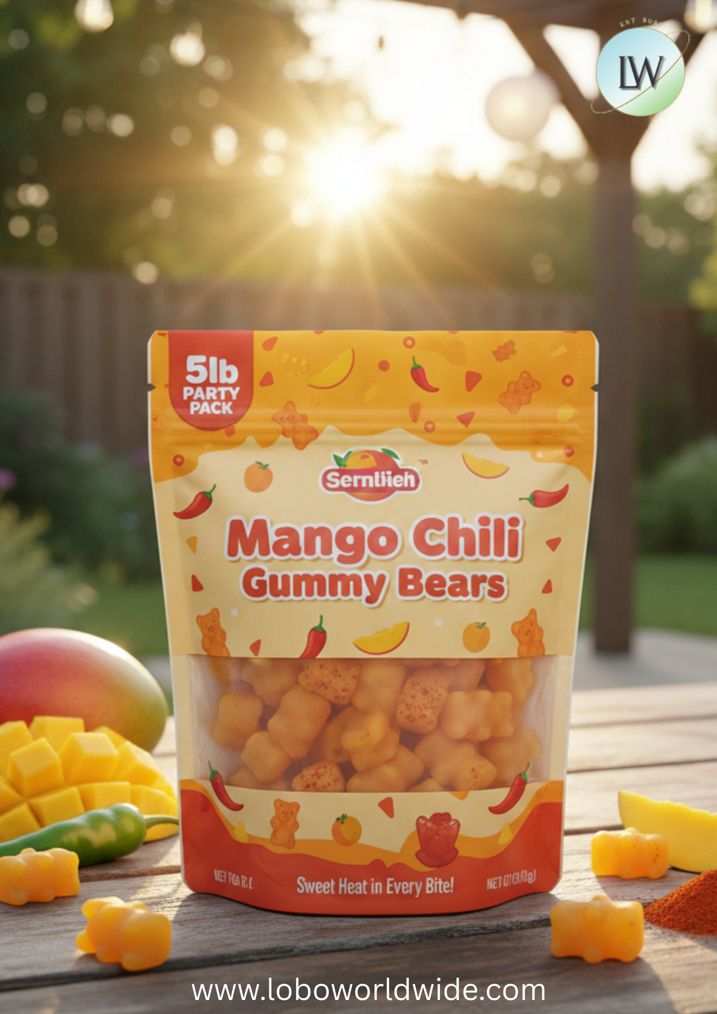 Mango Chili Gummy Bears(Various Sizes)