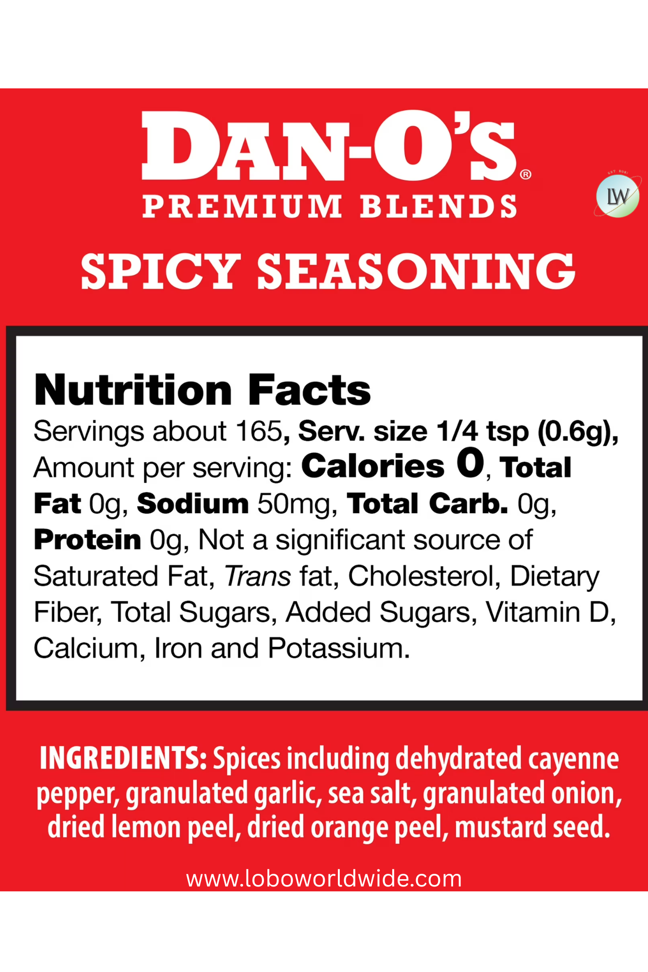 Dan-O's Spicy Seasoning All-Purpose Seasoning - Great for cooking and grilling anything - Small bottle (3.5 oz)