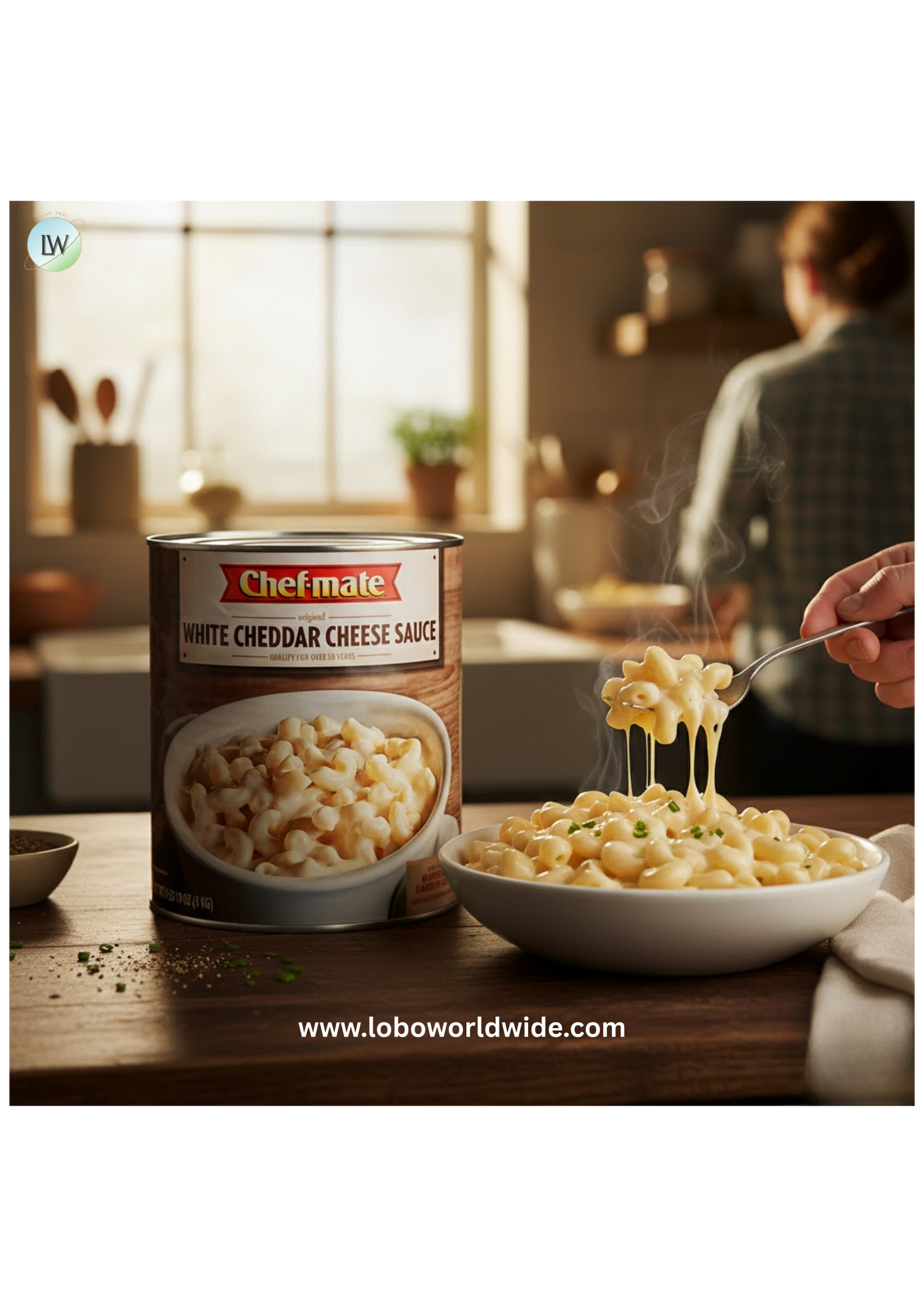 Chef-Mate #10 Can White Cheddar Cheese Sauce - 6/Case