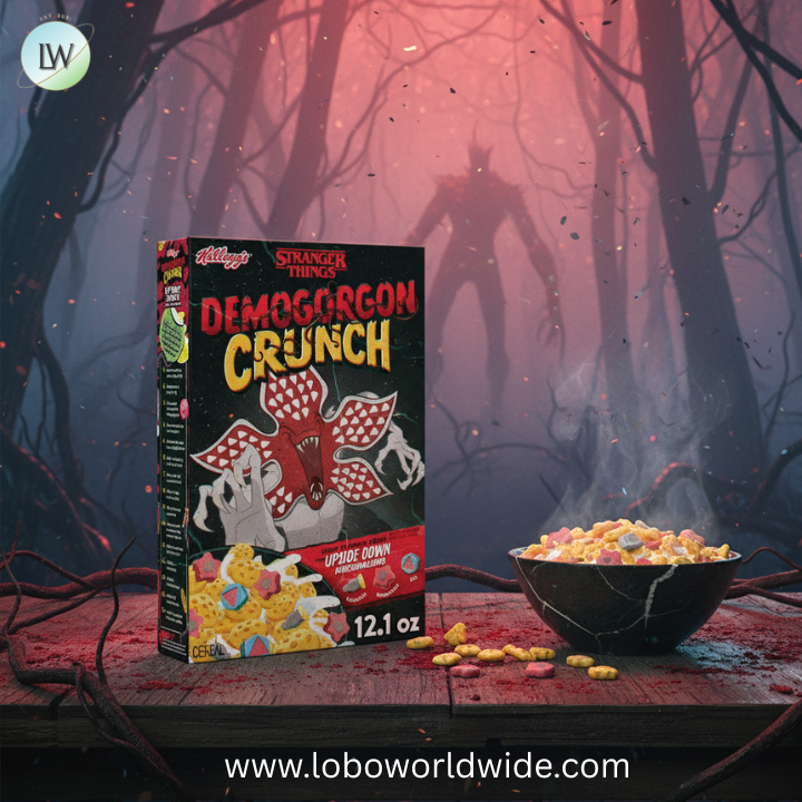Kellogg’s Stranger Things Demogorgon Crunch Breakfast Cereal, Collector's Edition, 12.1oz Box (1 Box)