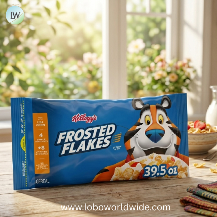 Kellogg's Frosted Flakes Breakfast Cereal, Fat Free, Mega Size, 30.6 oz