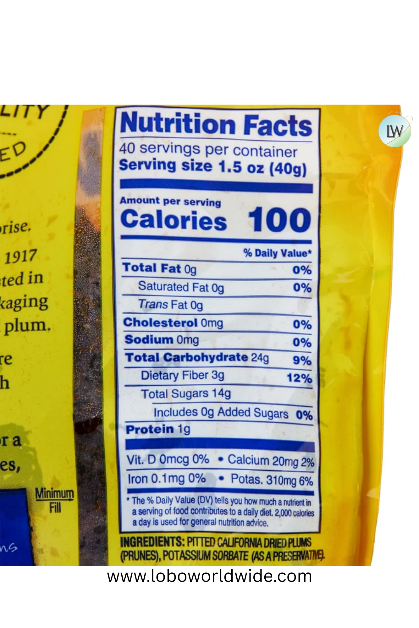 Kirkland Signature, Sunsweet Whole Dried Plums, 3.5 lbs