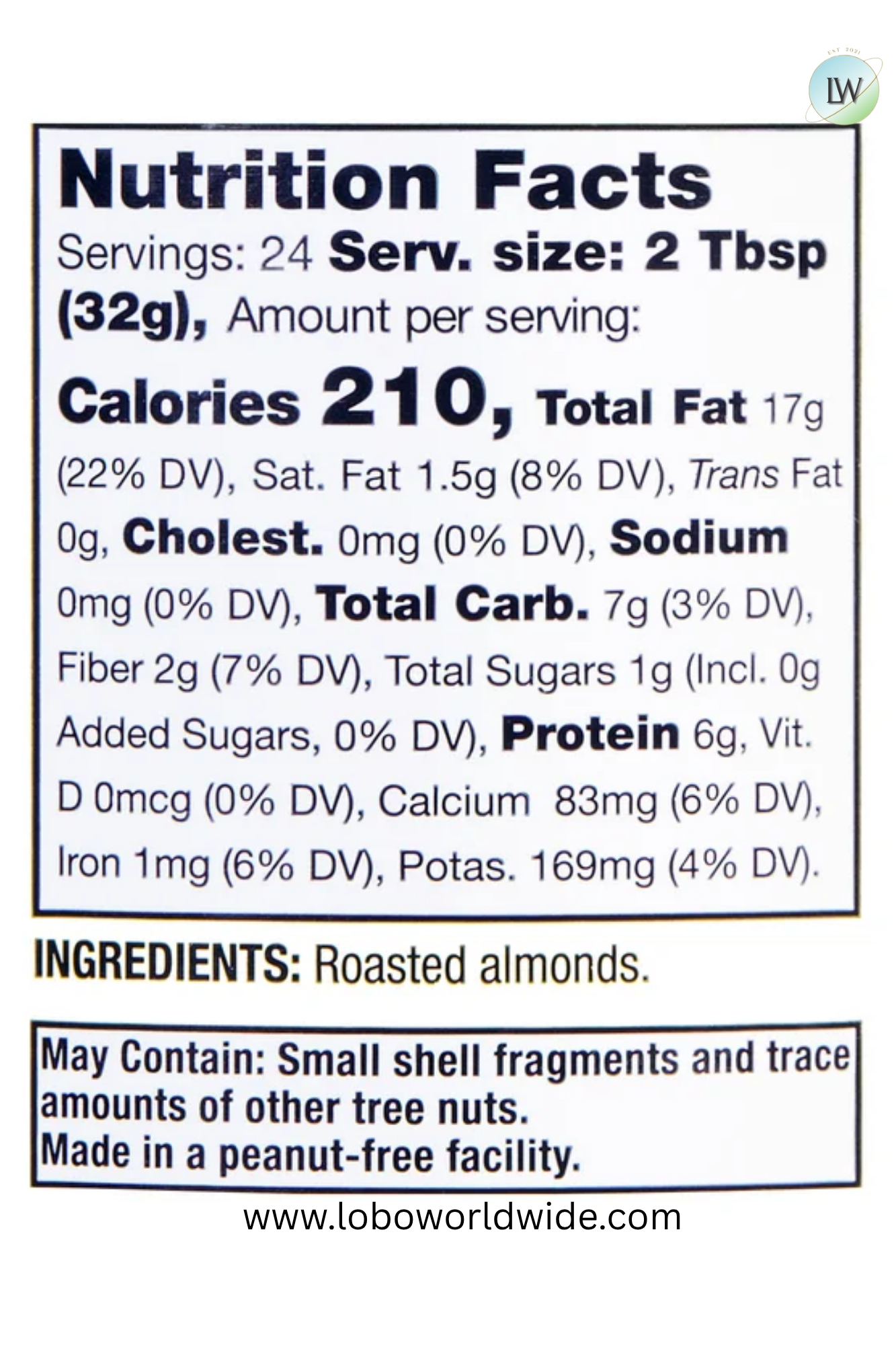 Kirkland Signature Creamy Almond Butter, 27 oz