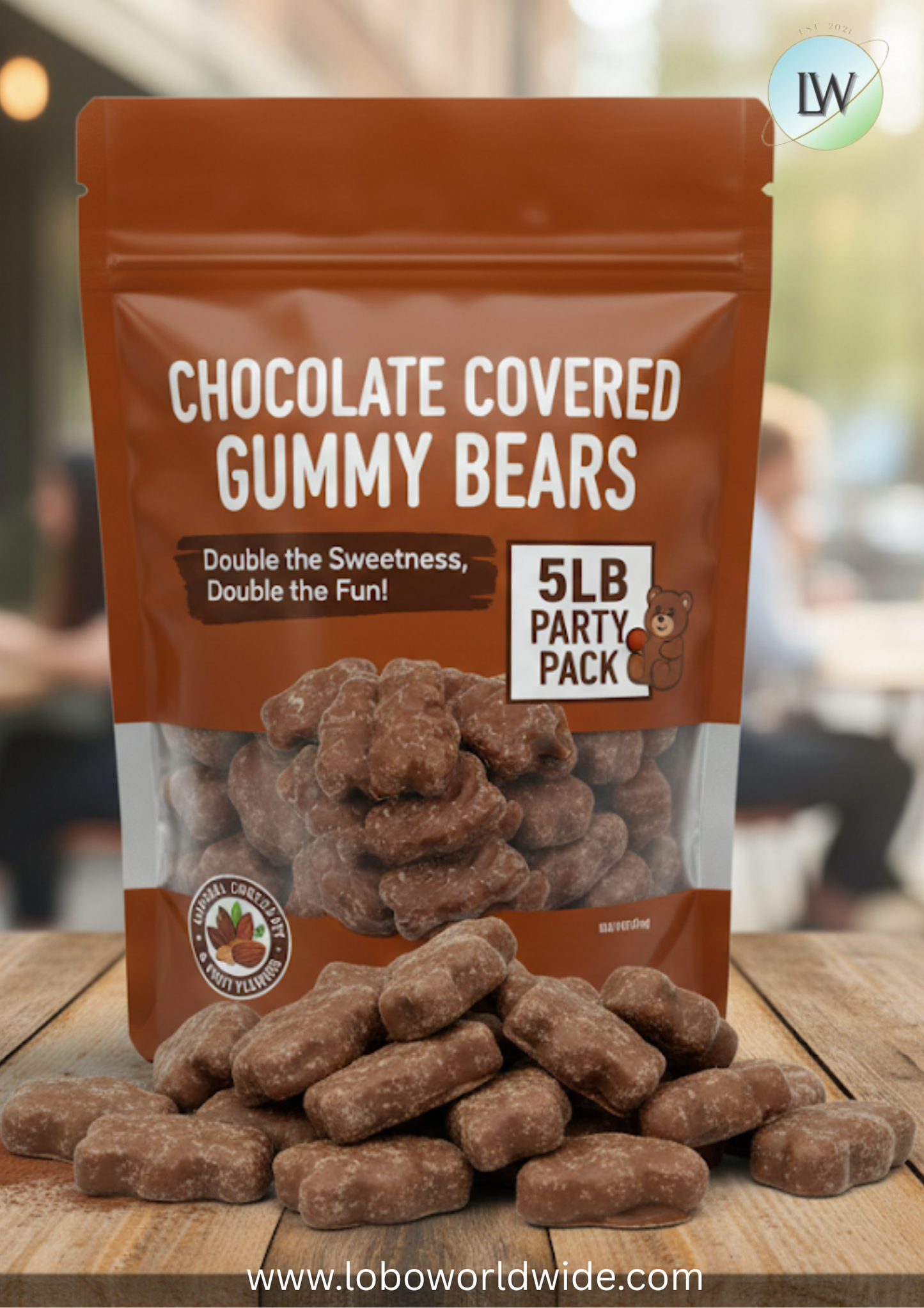 Chocolate Covered Gummy Bears(Various sizes)