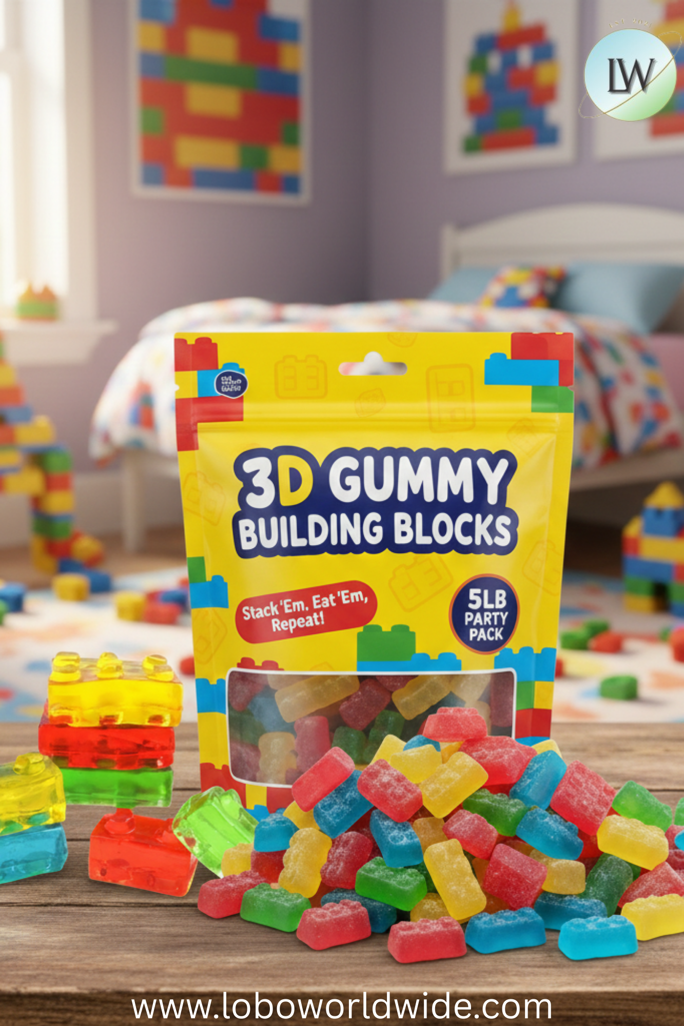 3D Gummy Building Blocks (Various Sizes)