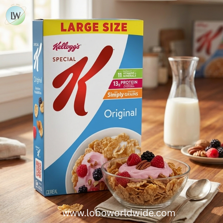 Kellogg's Special K Breakfast Cereal, Family Breakfast, Fiber Cereal, Large Size, Original, 12oz Box (1 Box)