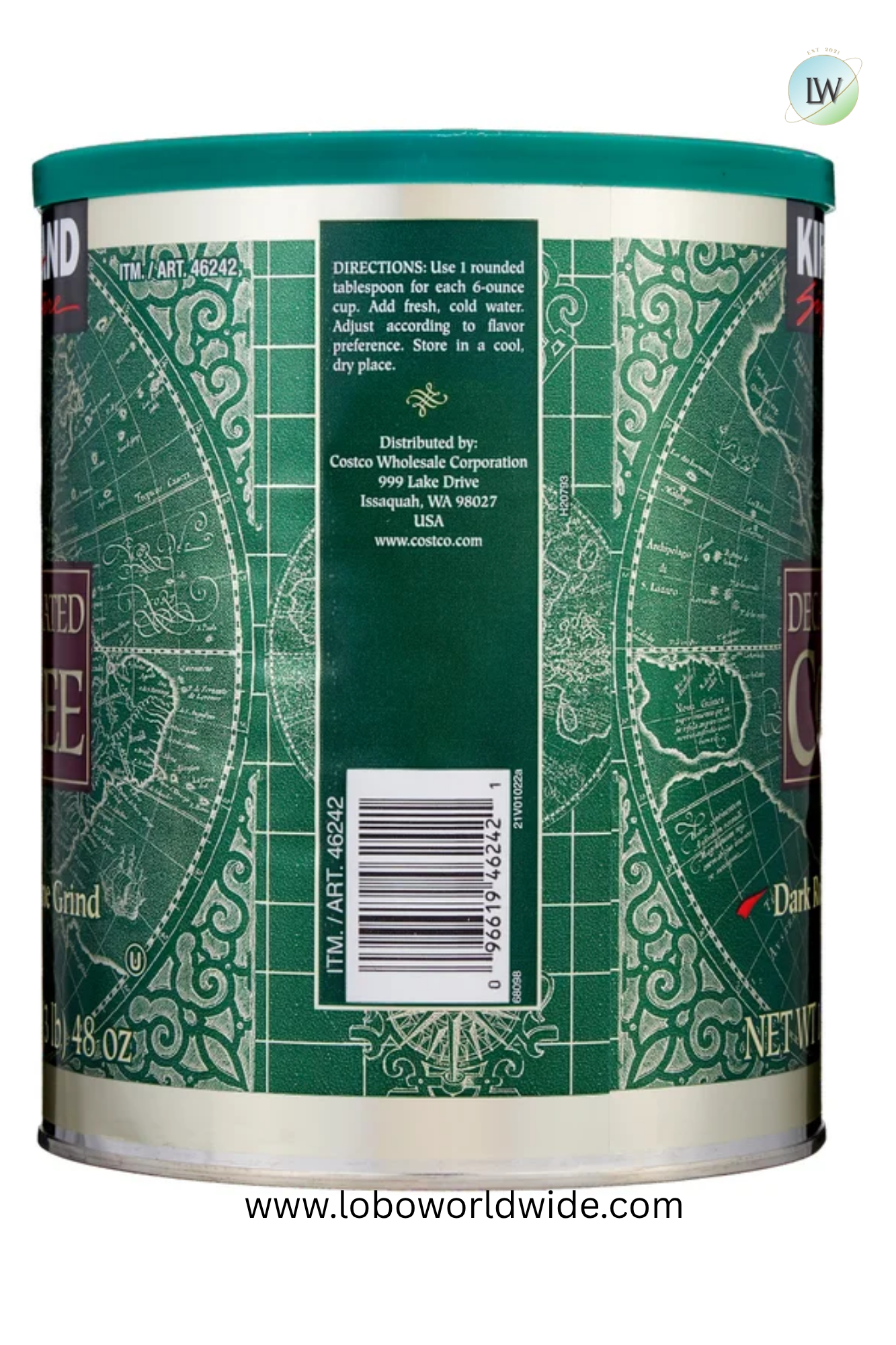 Kirkland Signature Coffee, Dark Roast, 3 lbs