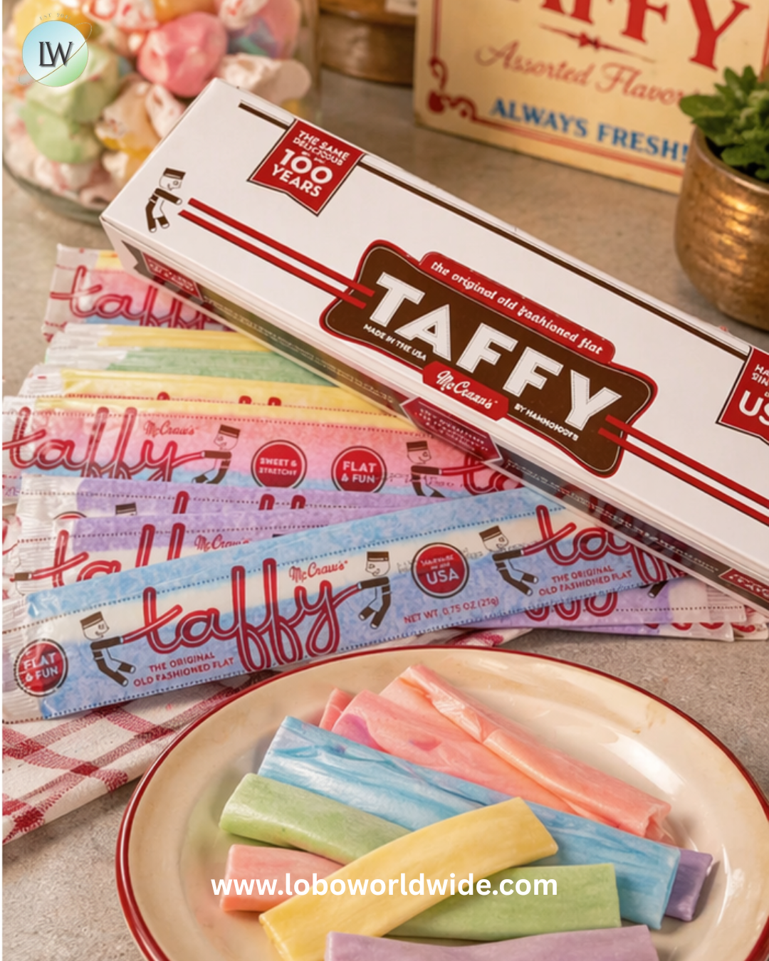 McCraw's Giant Flat Taffy 24 Piece