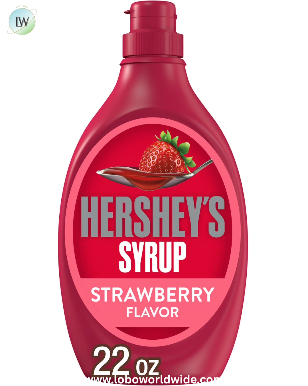 (2 pack) Hershey's Strawberry Flavored Syrup, Bottle 22 oz