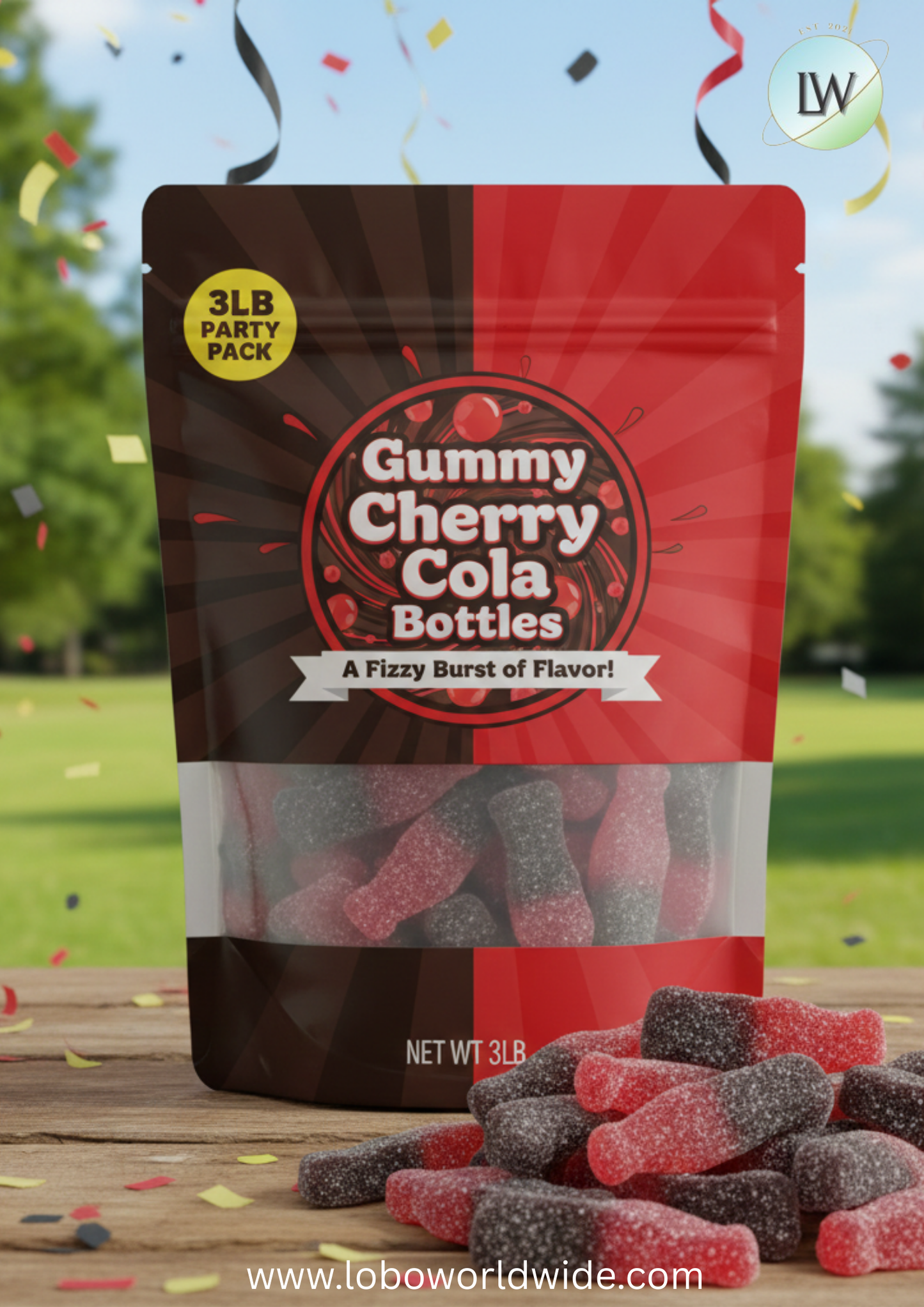 Gummy Cherry Cola Bottles(Various Sizes)