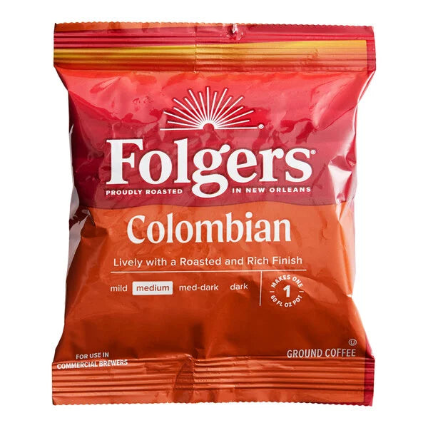 Folgers Colombian Supreme Coffee Packet 1.75 oz. - 42/Case