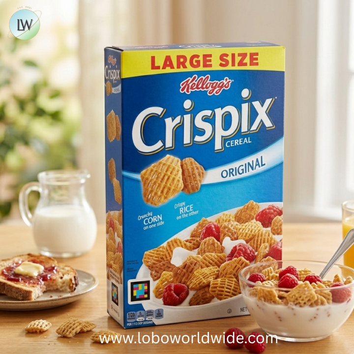Kellogg's Crispix Breakfast Cereal, Kids Cereal, Family Breakfast, Original, 12oz Box (1 Box)