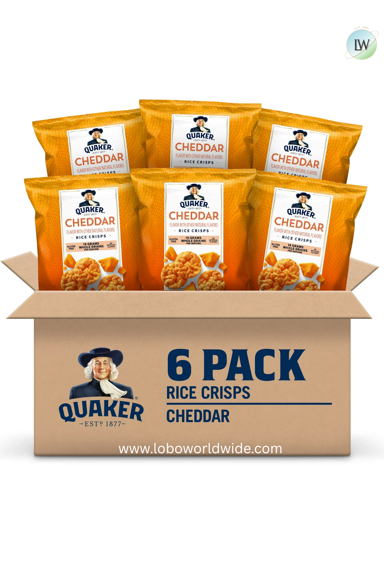 Quaker Rice Crisps, Cheddar Cheese, Gluten Free, 6.06 oz Bag