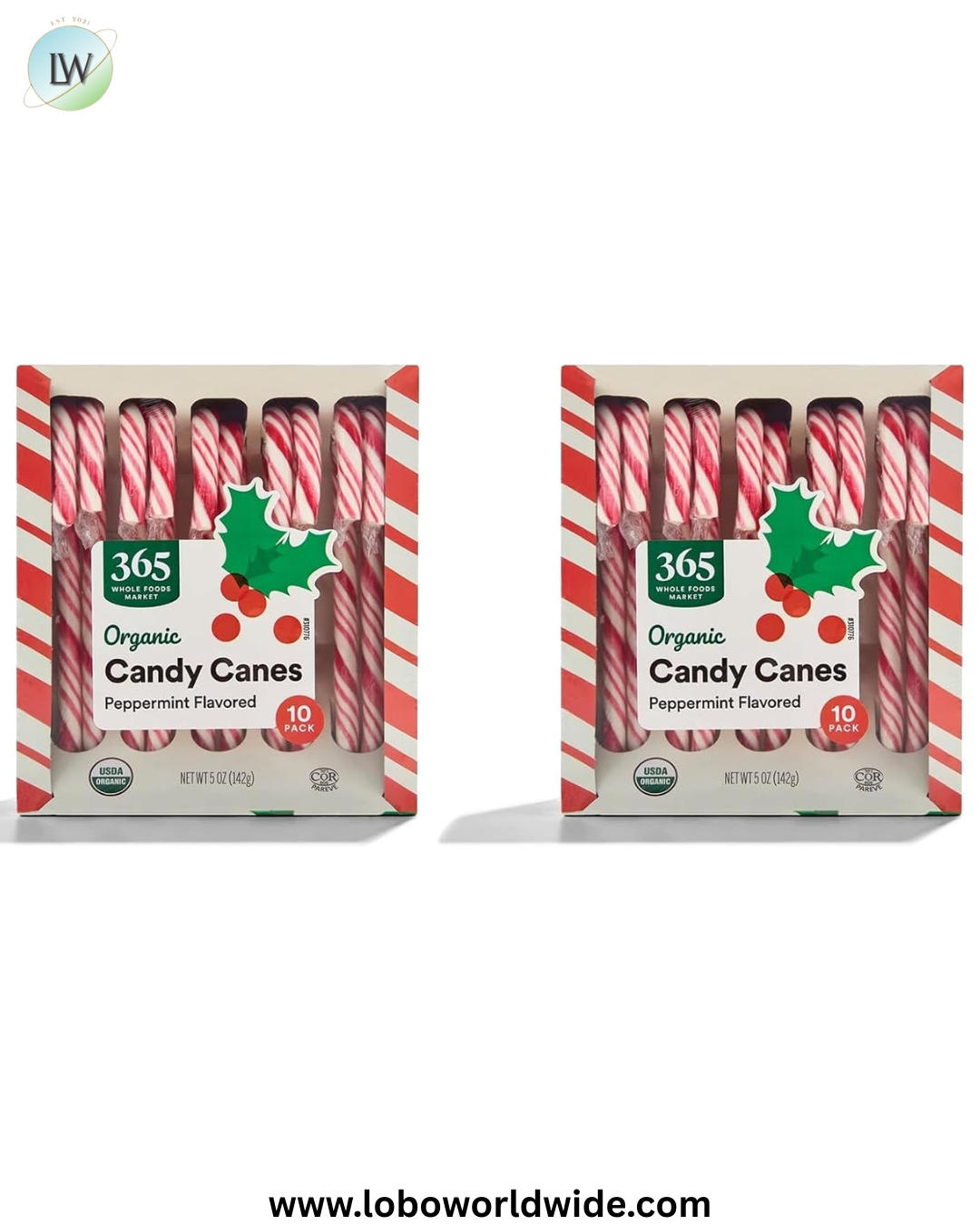 365 by Whole Foods Market, Organic Candy Canes 10 Count, 5 Ounce (Pack of 2)