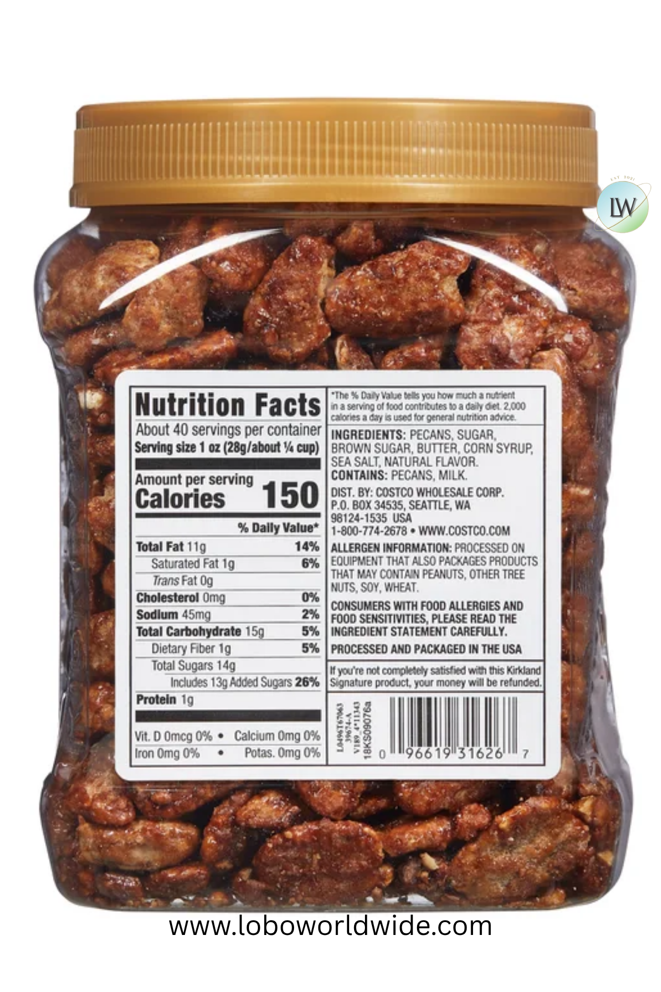 Kirkland Signature Praline Pecans, 2.5 lbs