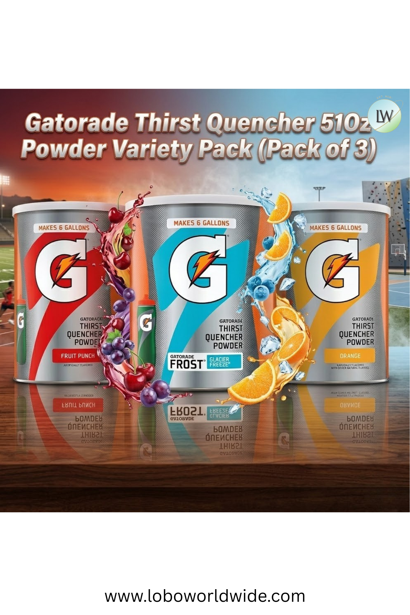 Gatorade Thirst Quencher Powder Variety Pack 51 oz. (Pack of 3)
