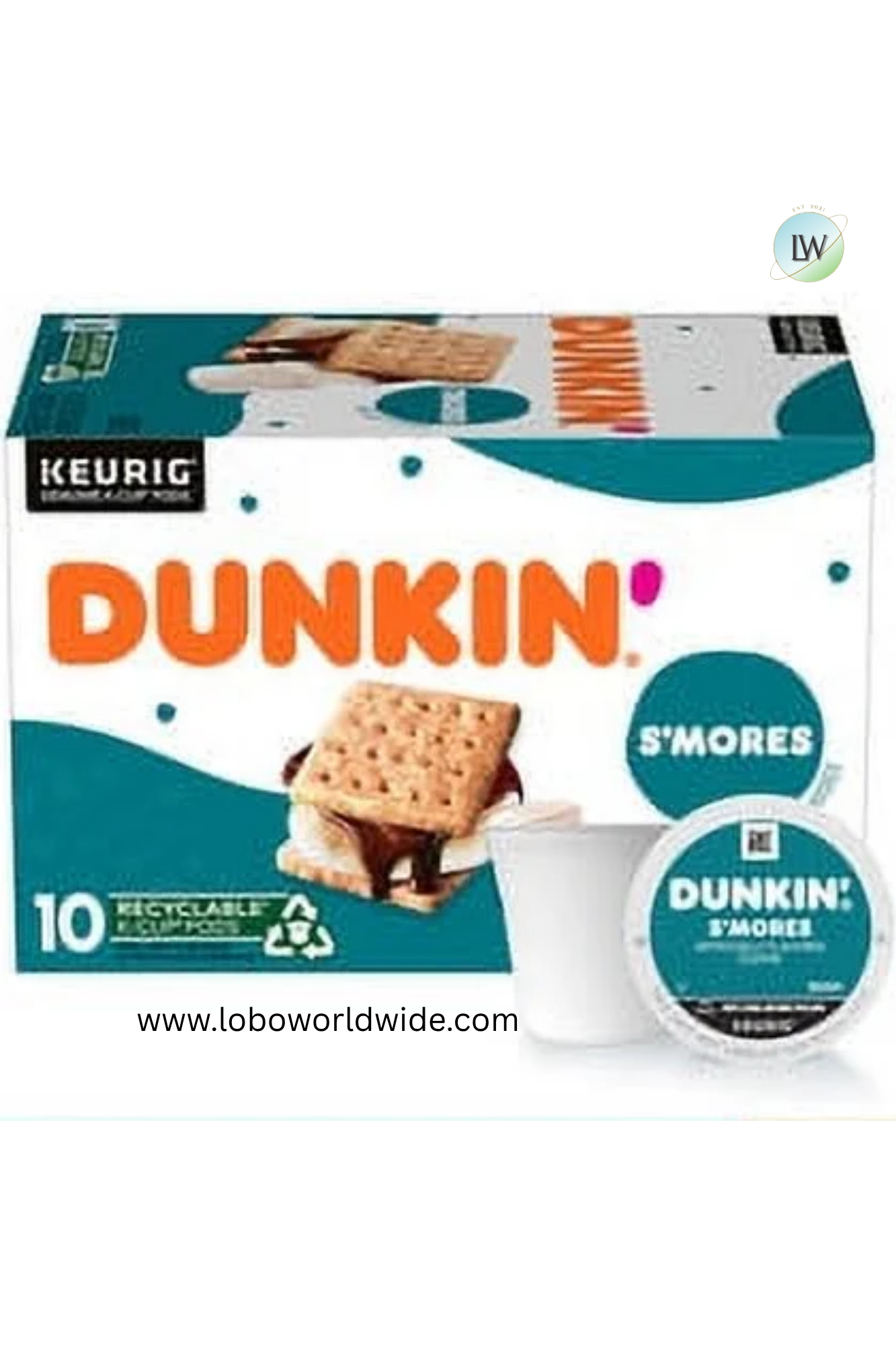 Dunkin’ S’mores Artificially Flavored Coffee, Medium Roast, Keurig K-Cup Pods, 10 Ct.