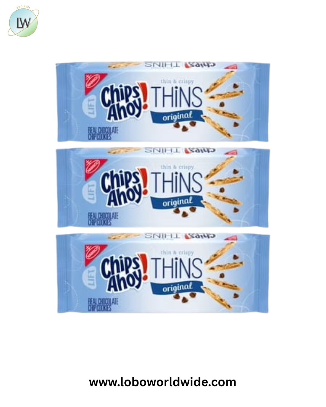 (3 pack) CHIPS AHOY! Thins Original Chocolate Chip Cookies, 7 oz