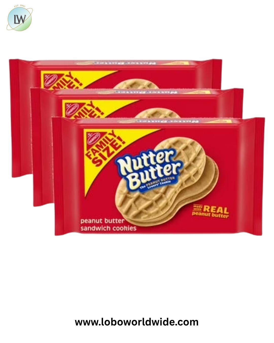 Nutter Butter Family Size Peanut Butter Sandwich Cookies, 16 oz