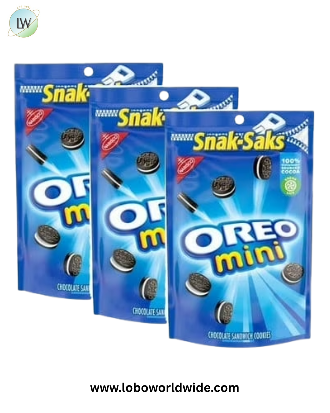 (3 pack) OREO Minis Chocolate Sandwich Cookies, 8 oz