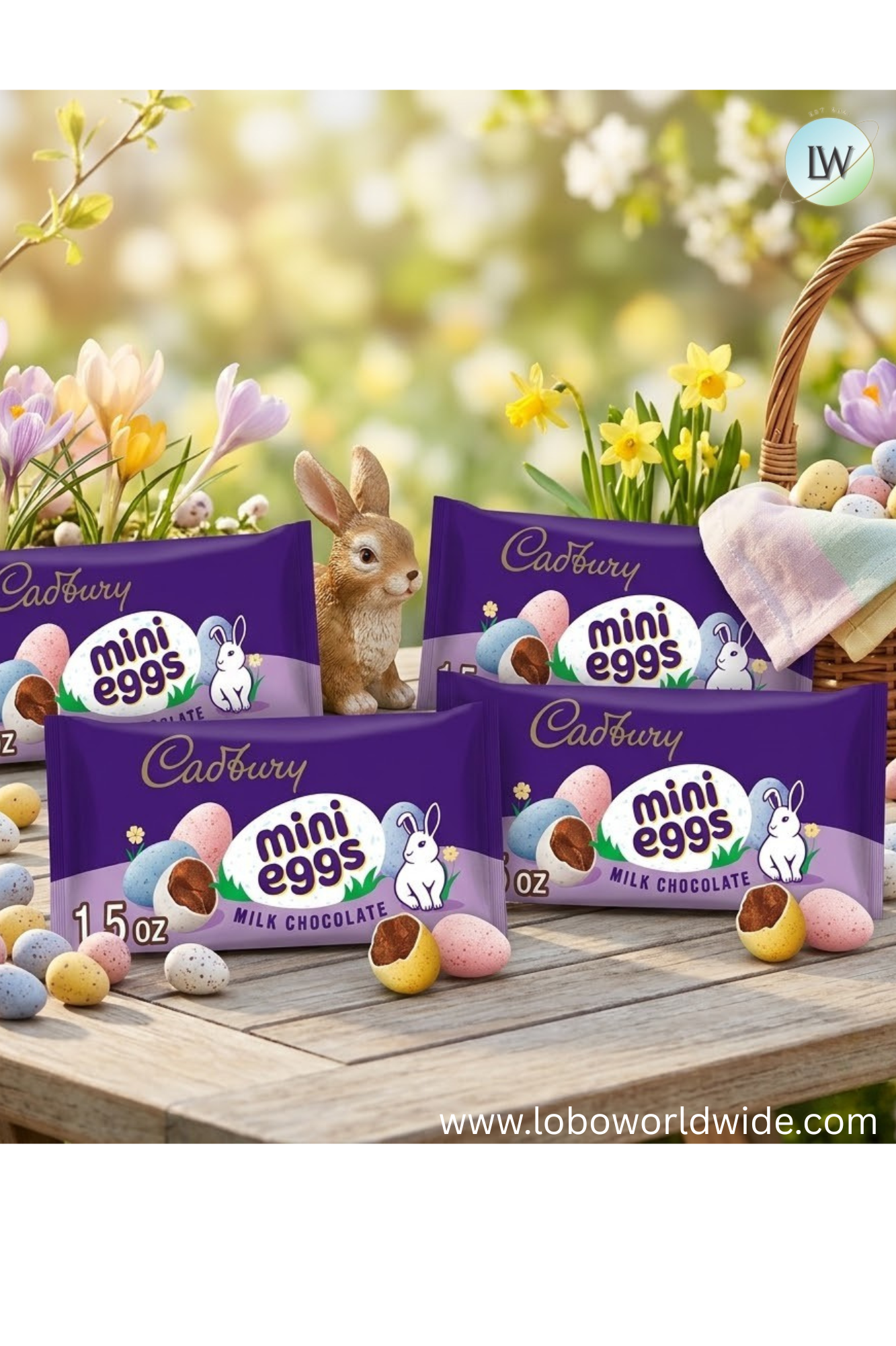 CADBURY MINI EGGS Milk Chocolate, Easter Candy Bag, 1.5 oz - pack of 4