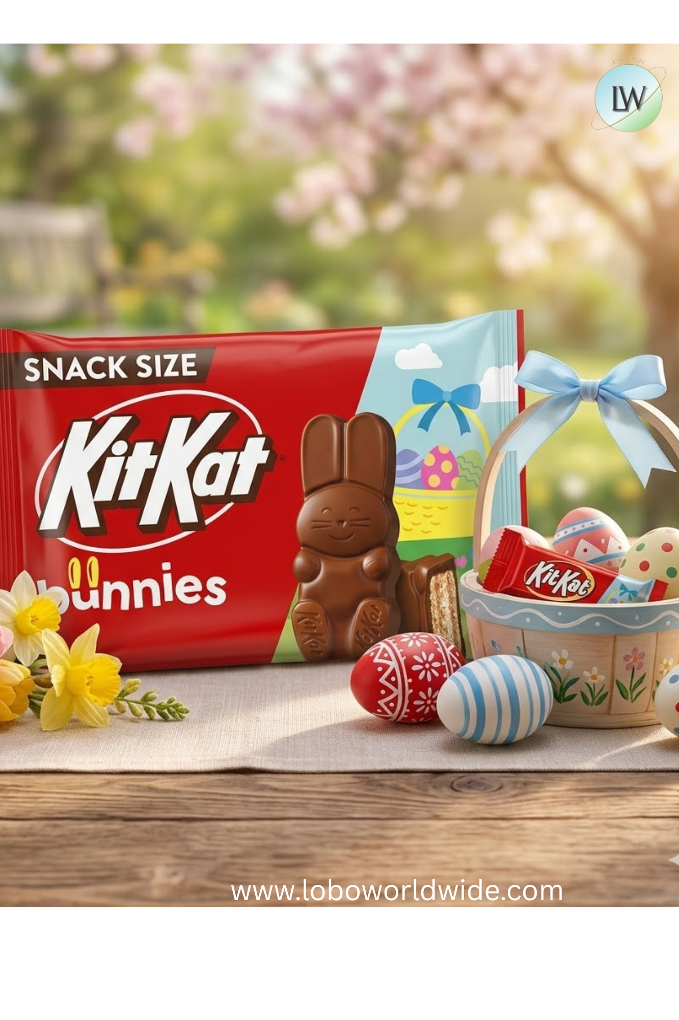 KIT KAT® Milk Chocolate Wafer Snack Size Bunnies, Easter Candy Bag, 8.85 oz