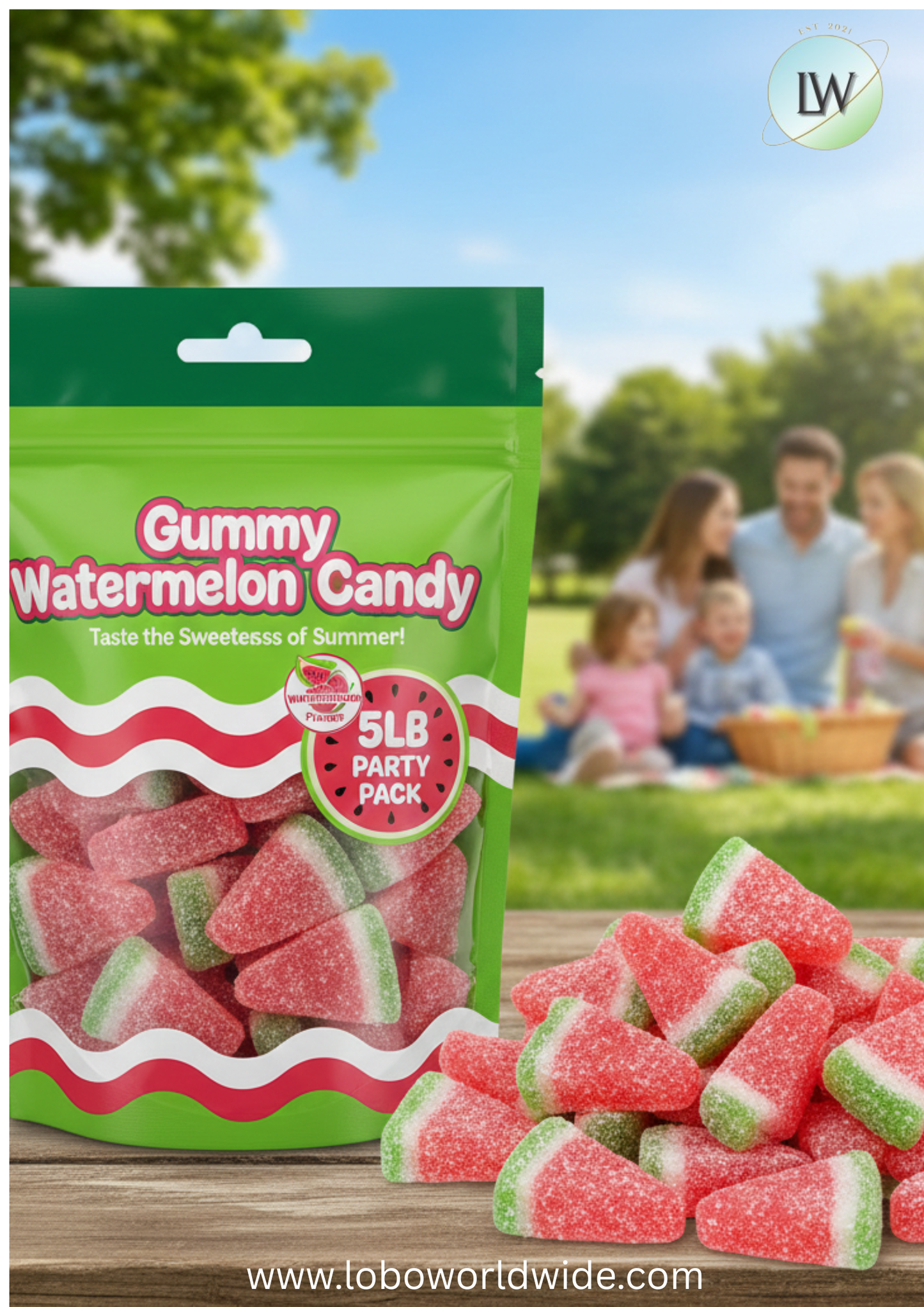 Gummy Watermelon Candy(Various Sizes)