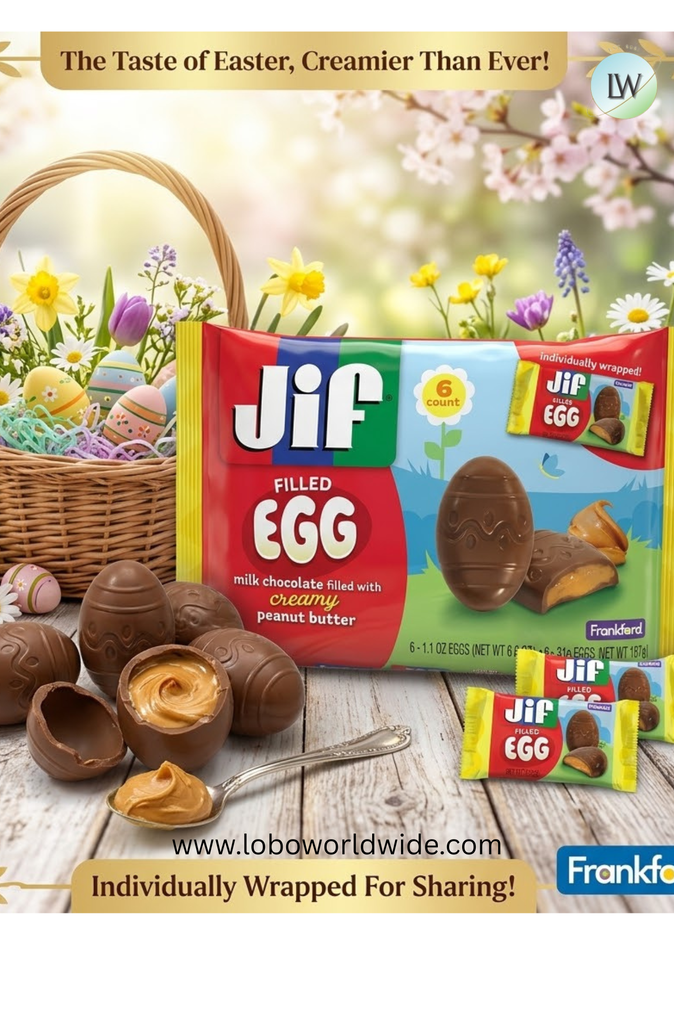 Frankford's Jif Peanut Butter Filled Easter Egg Candy