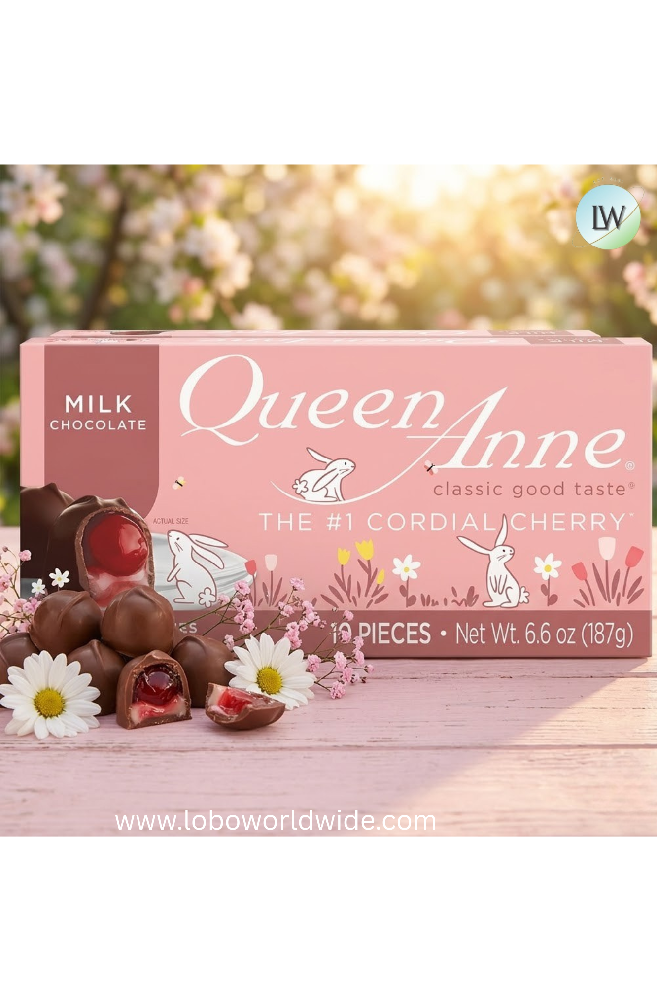 Queen Anne Milk Chocolate Cordial Easter Cherries - 6.6OZ - pack of 3