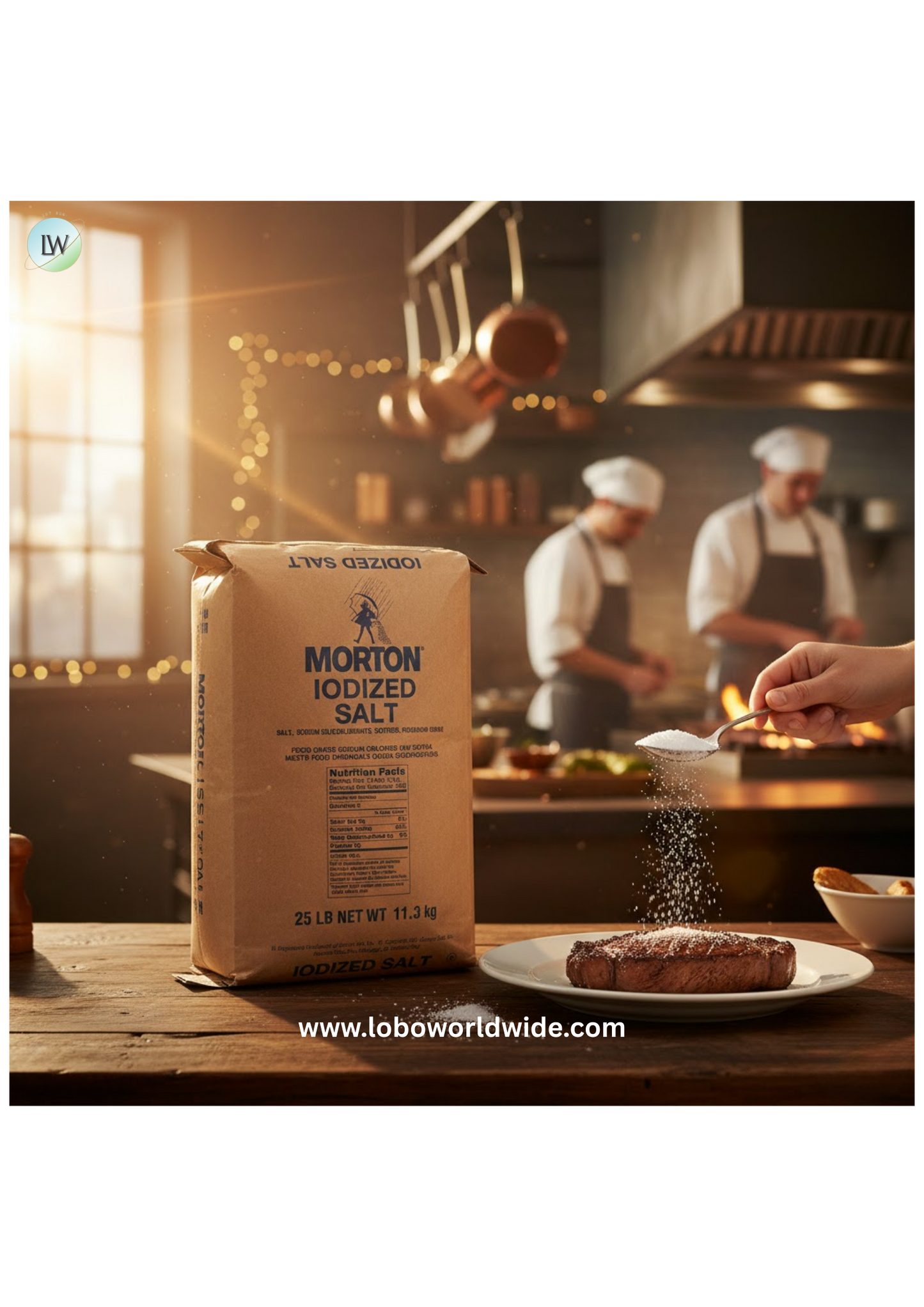 Morton 25 lb. Bulk Iodized Table Salt