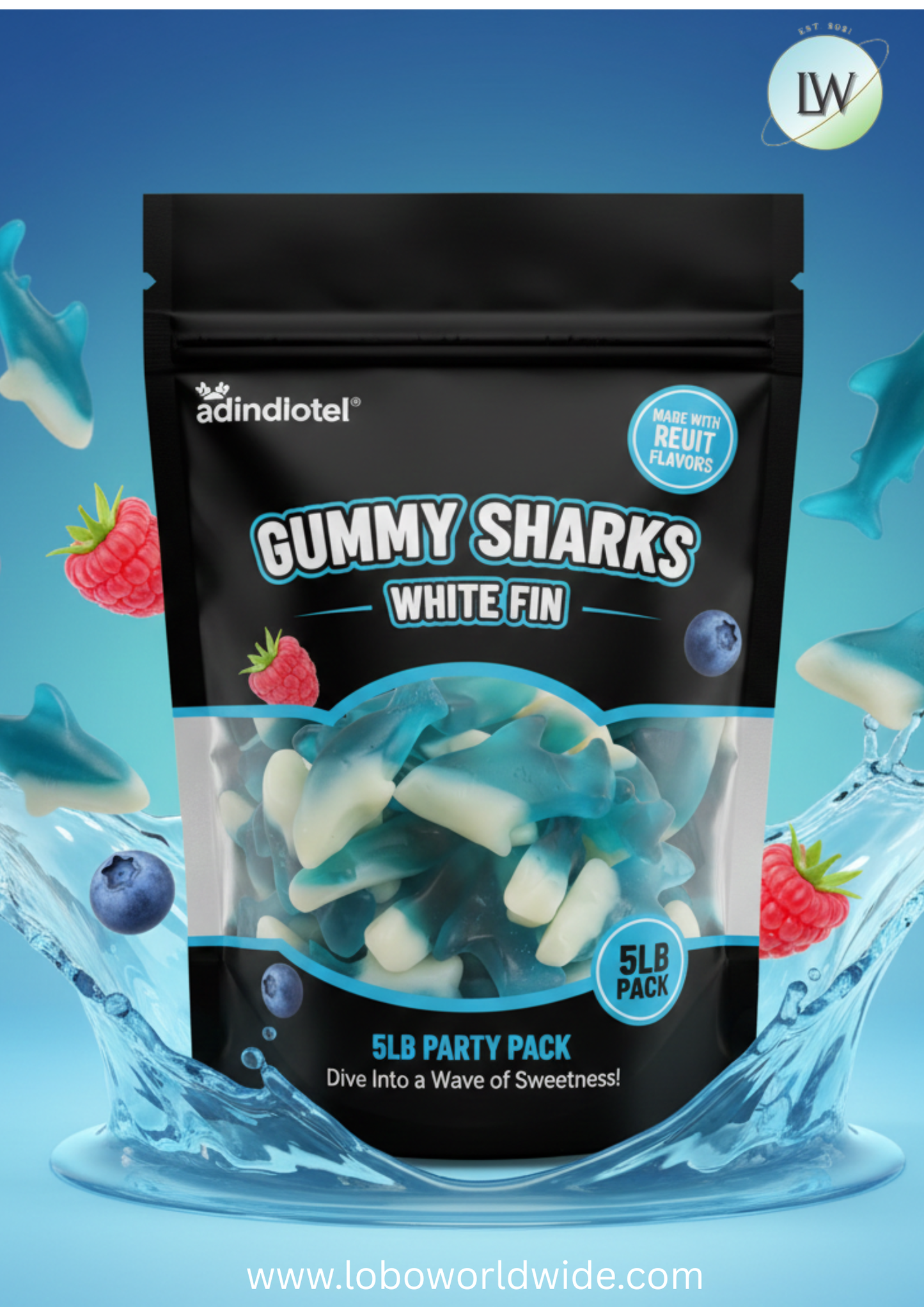 Gummy Sharks - White Fin(Various Sizes)