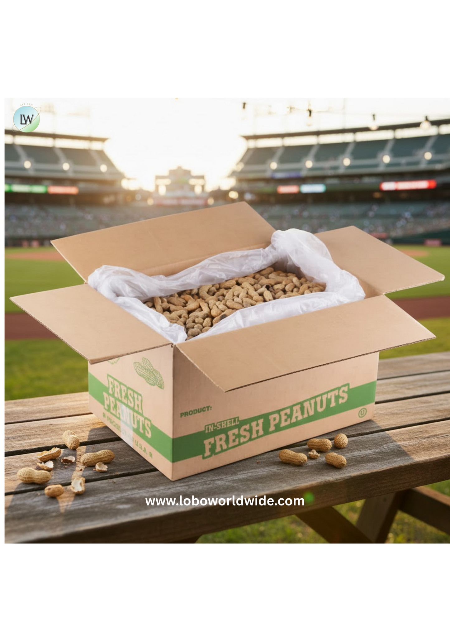 Hampton Farms Roasted Unsalted In-Shell Peanuts 25 lb