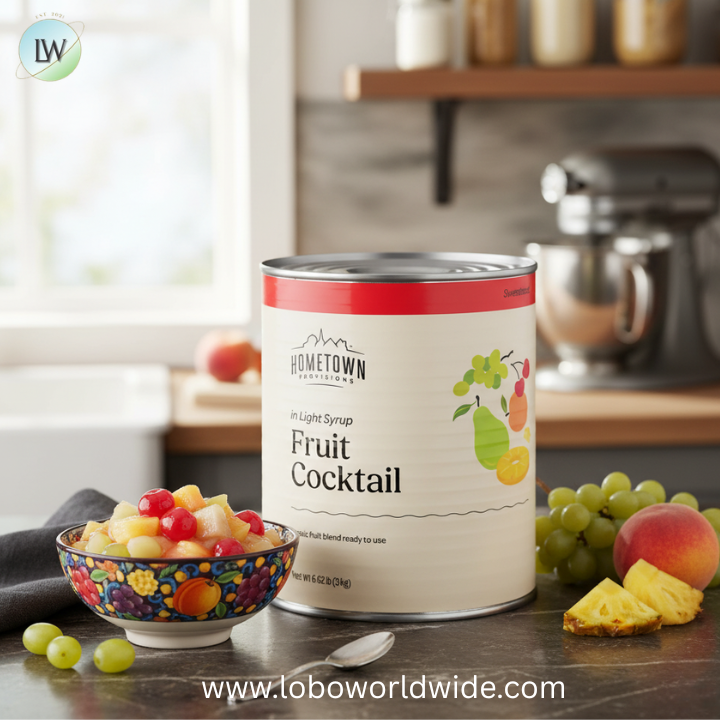 Hometown Provisions #10 Can Fruit Cocktail in Light Syrup - 6/Case